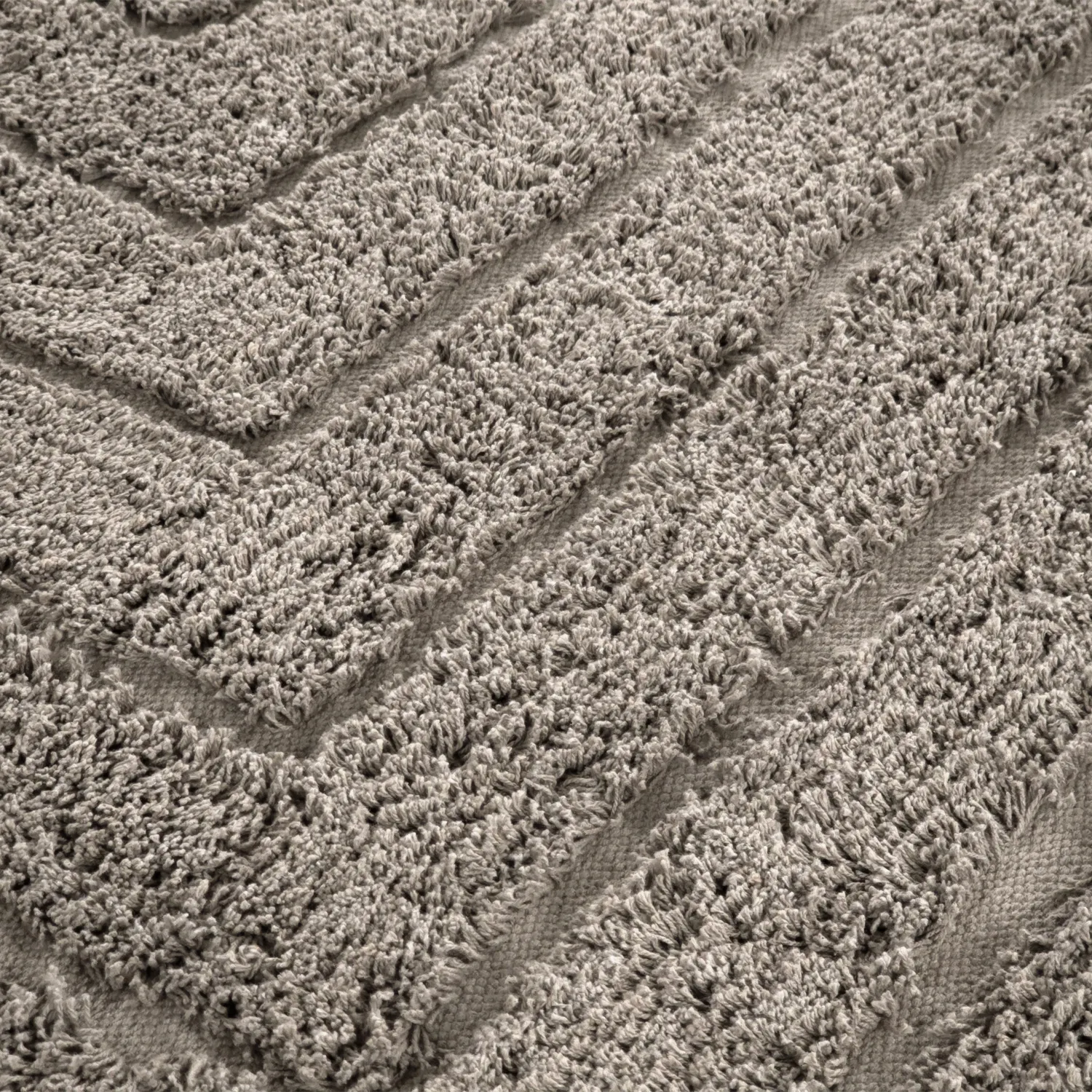 Tapis rond - Conara Natural Cotton Shaggy (taupe)