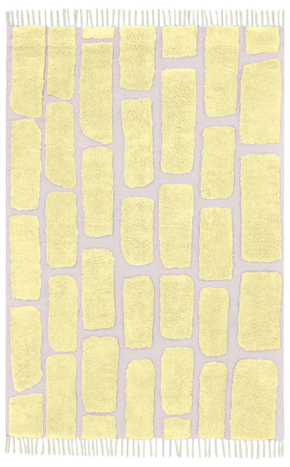 Tapis à poils longs - Cyrus Natural Cotton Shaggy (jaune)