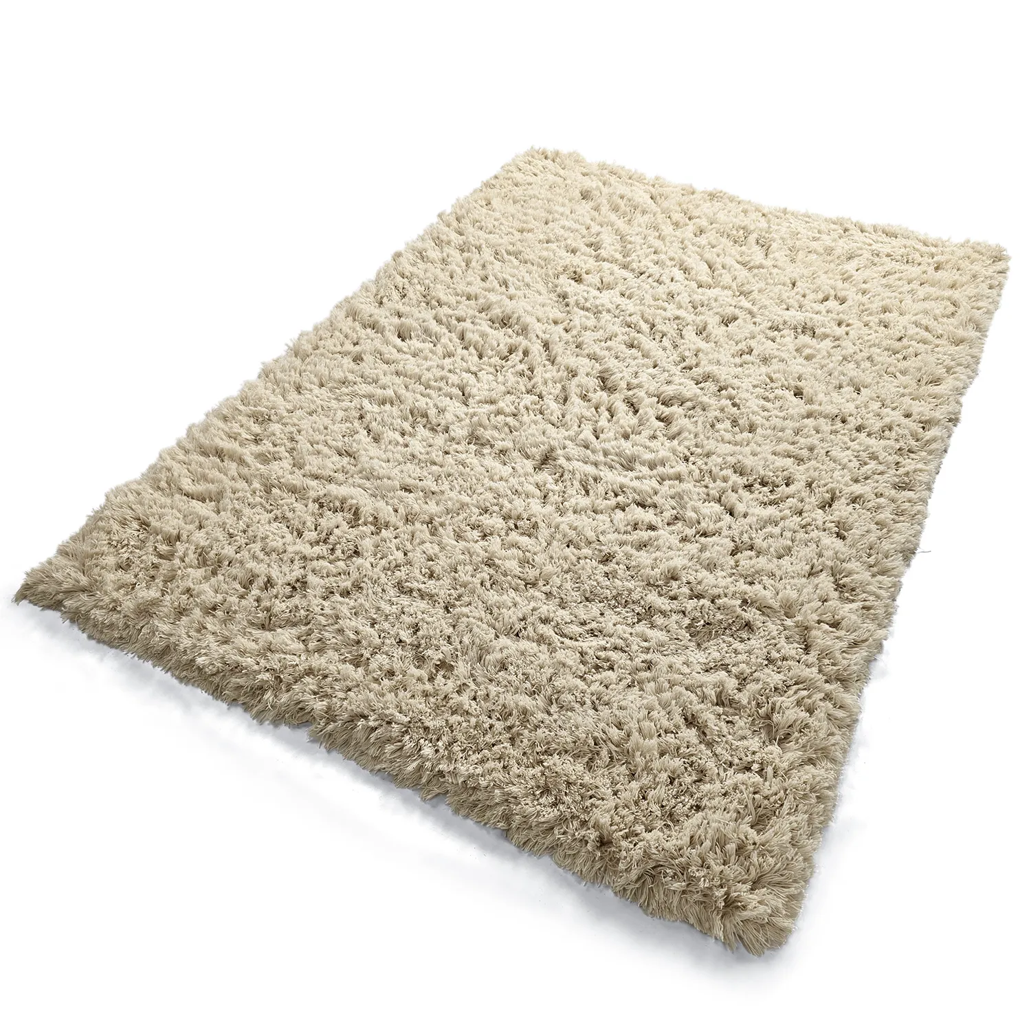 Tapis shaggy - Fassale Hand Woven Wool Shaggy (crème)