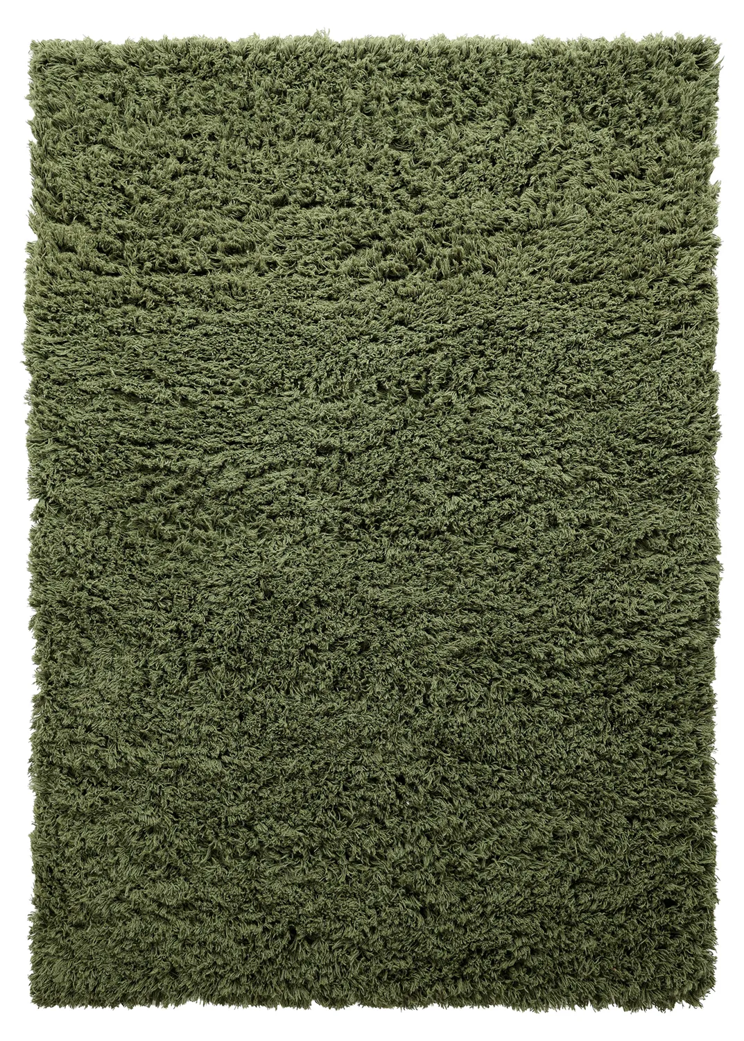 Tapis shaggy - Fassale Hand Woven Wool Shaggy (vert mousse)