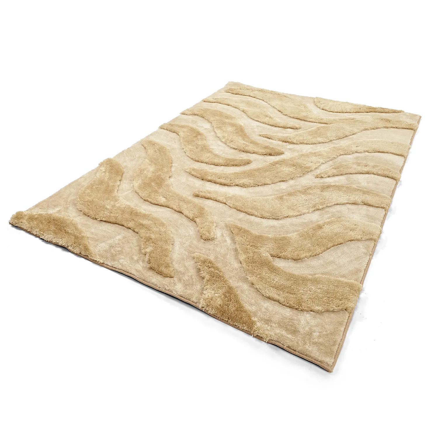 Tapis shaggy - Fergana (crème/beige)
