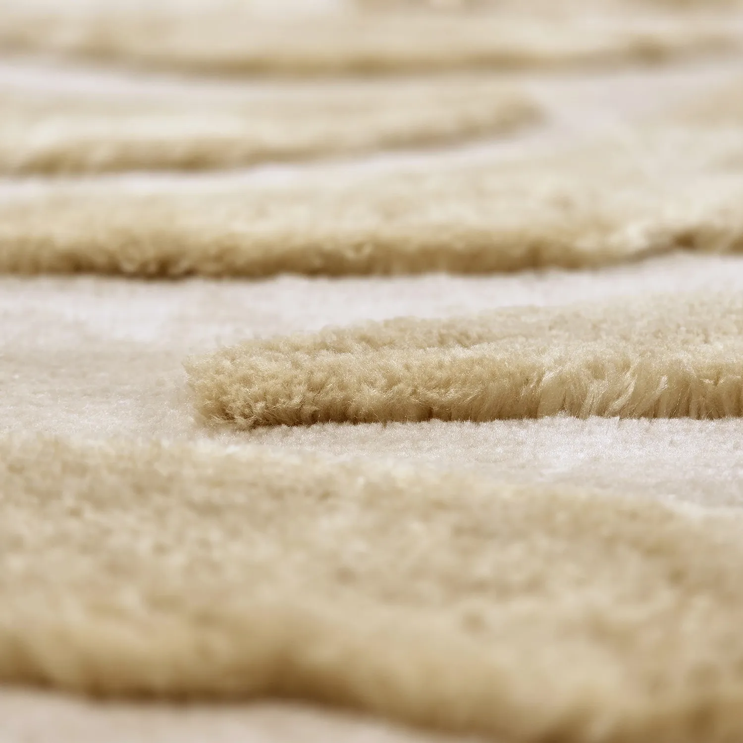 Tapis shaggy - Fergana (crème/beige)