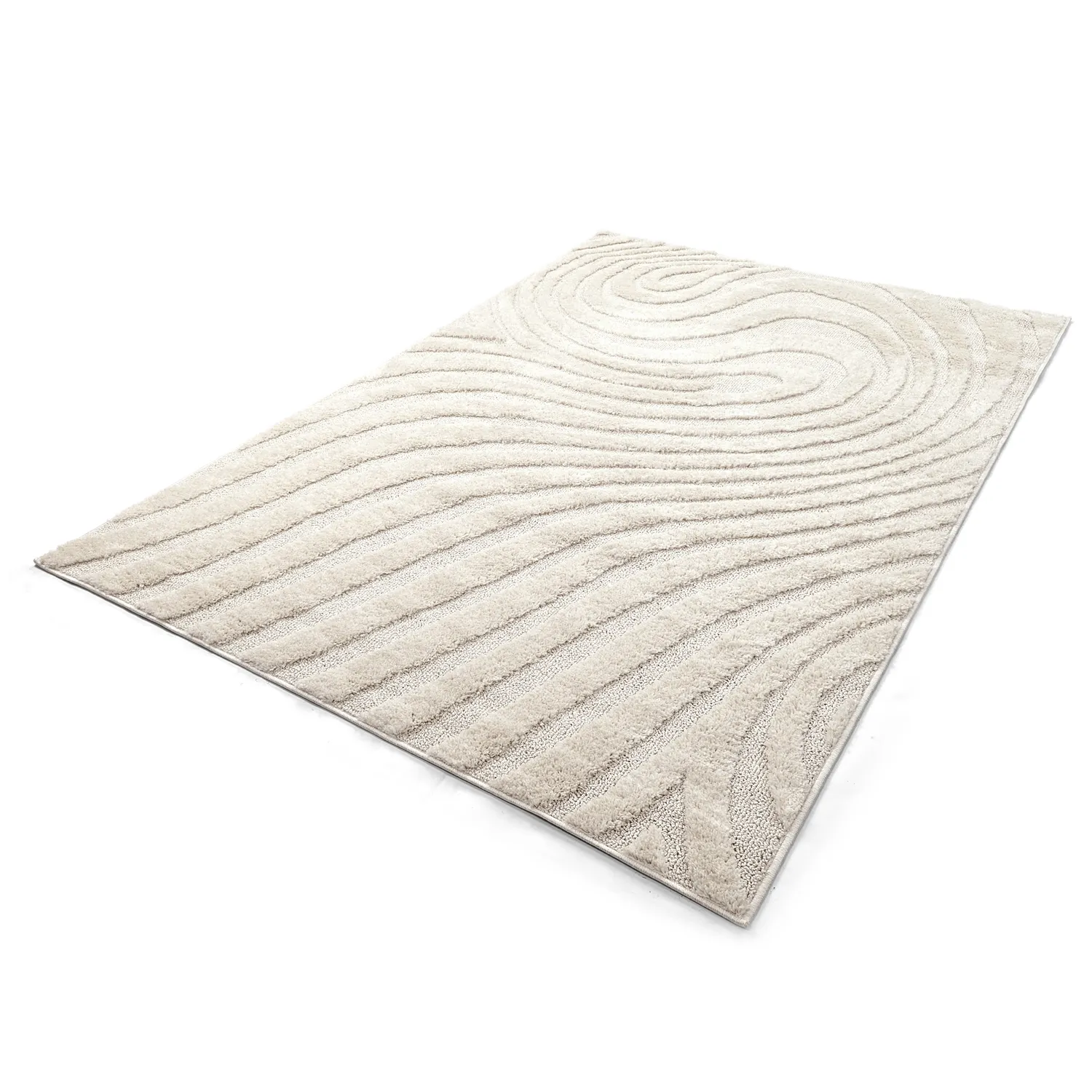 Tapis à poils longs - Gifu (blanc cassé)