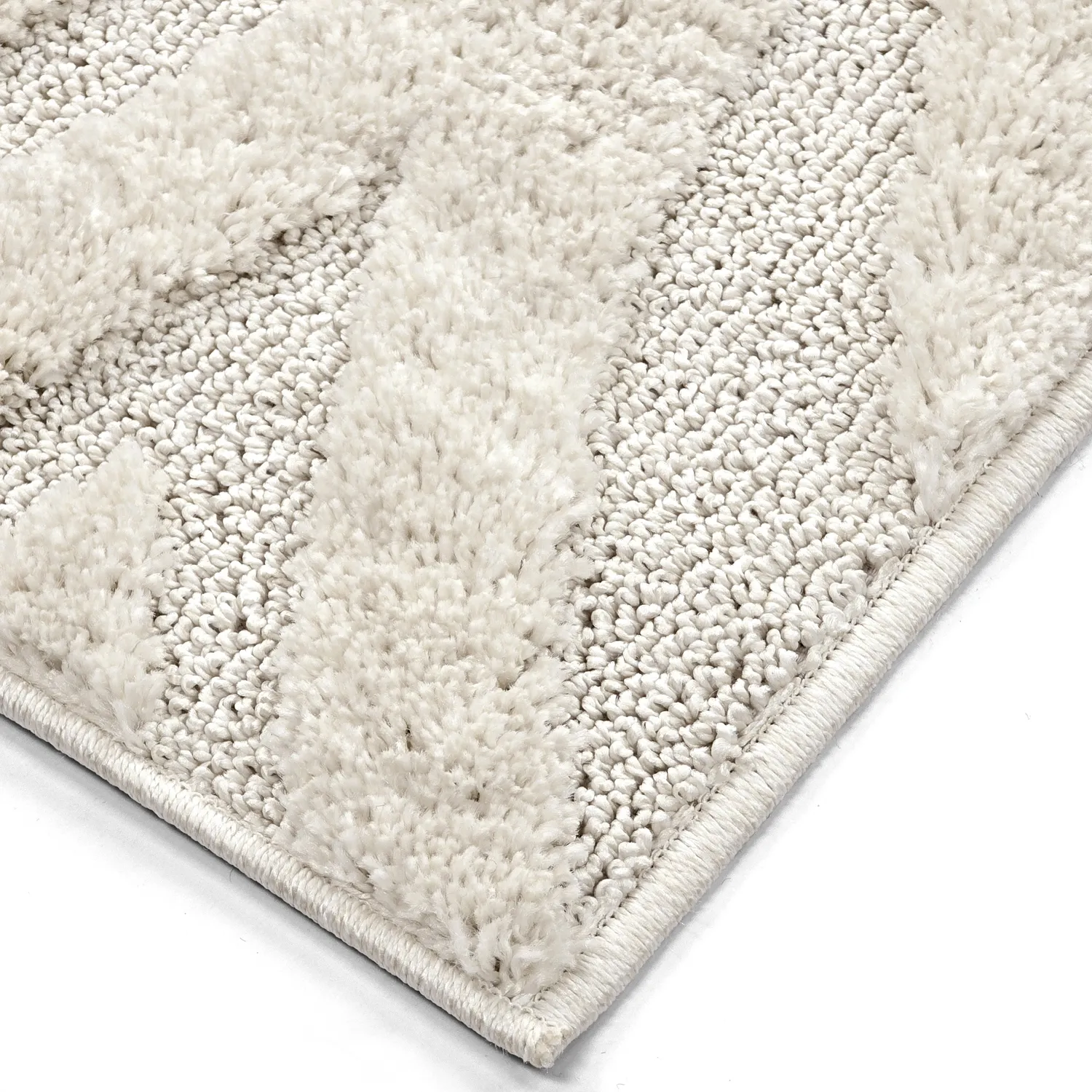 Tapis à poils longs - Gifu (blanc cassé)