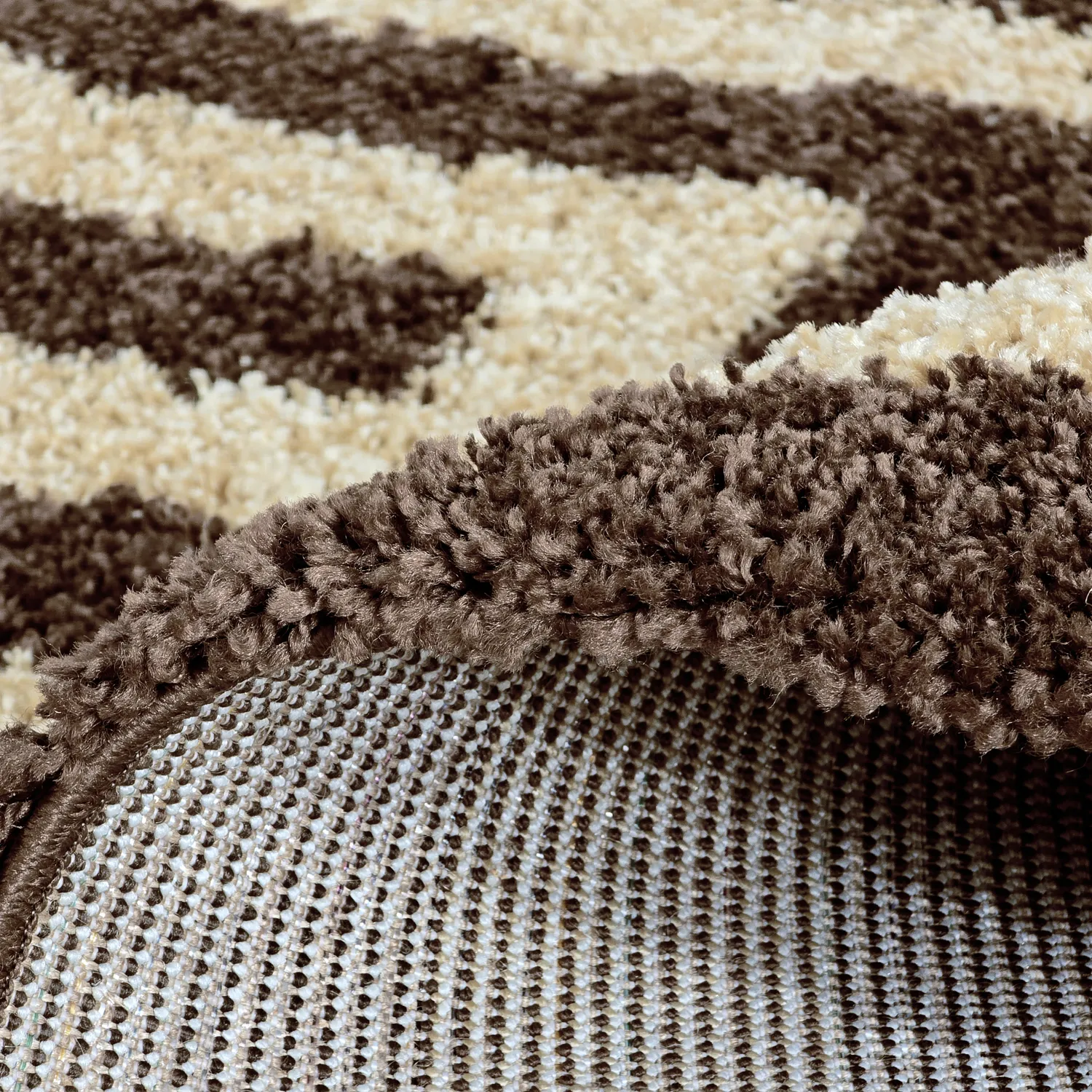 Tapis à poils longs - Imilchil (beige/marron)