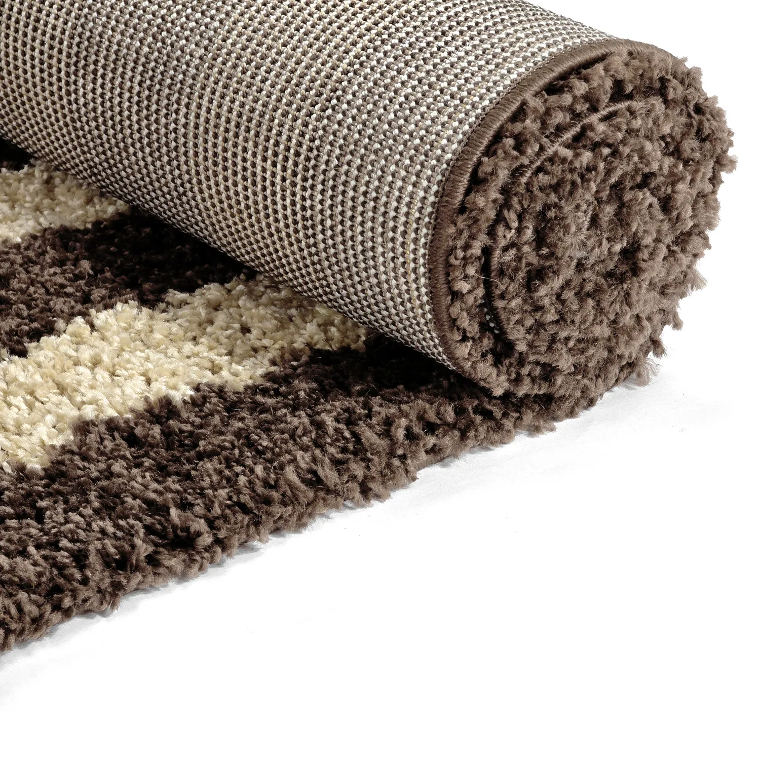 Tapis à poils longs - Imilchil (beige/marron)