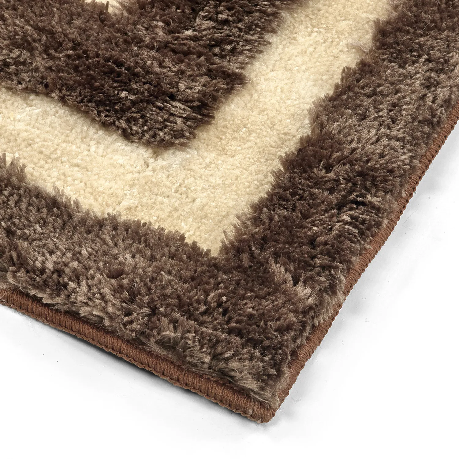 Tapis shaggy - Karbala (beige/marron)