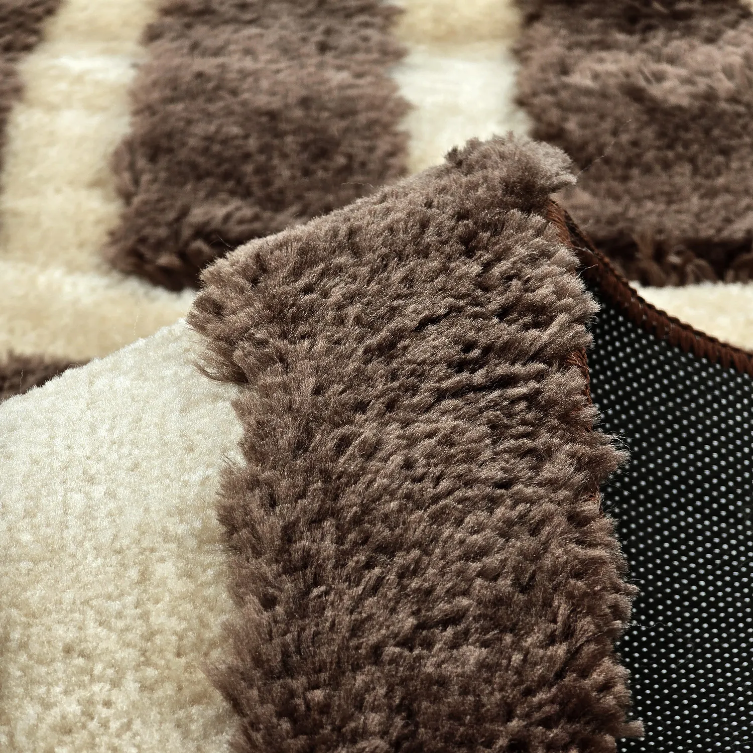 Tapis shaggy - Karbala (beige/marron)