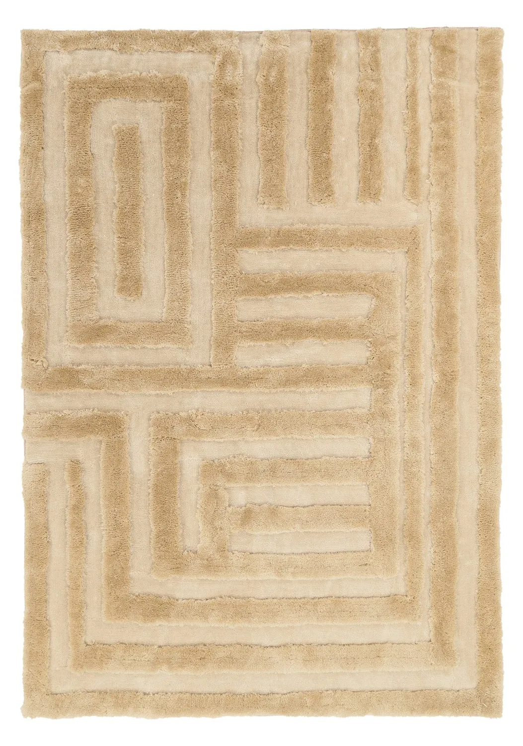 Tapis shaggy - Karbala (crème/beige)