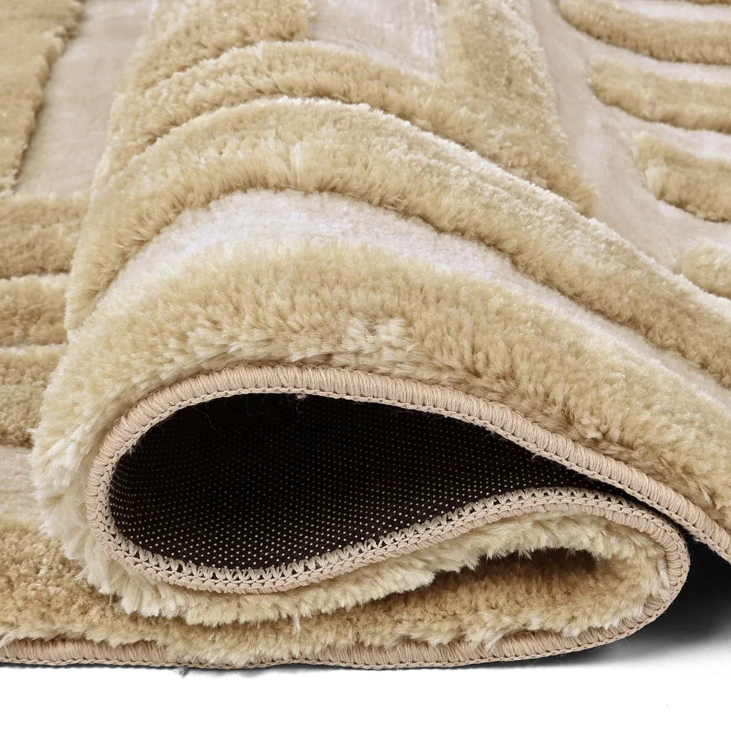 Tapis shaggy - Karbala (crème/beige)