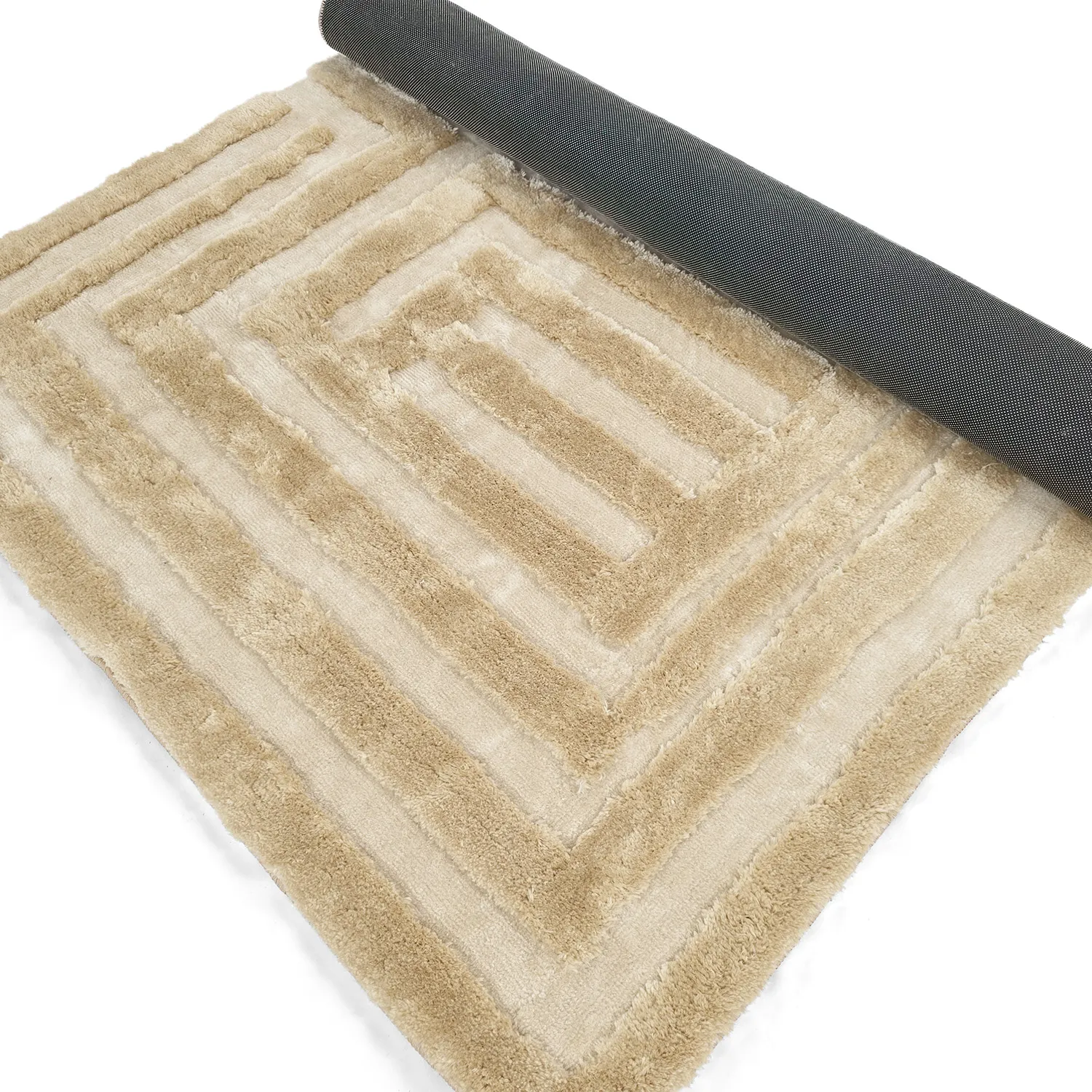 Tapis shaggy - Karbala (crème/beige)
