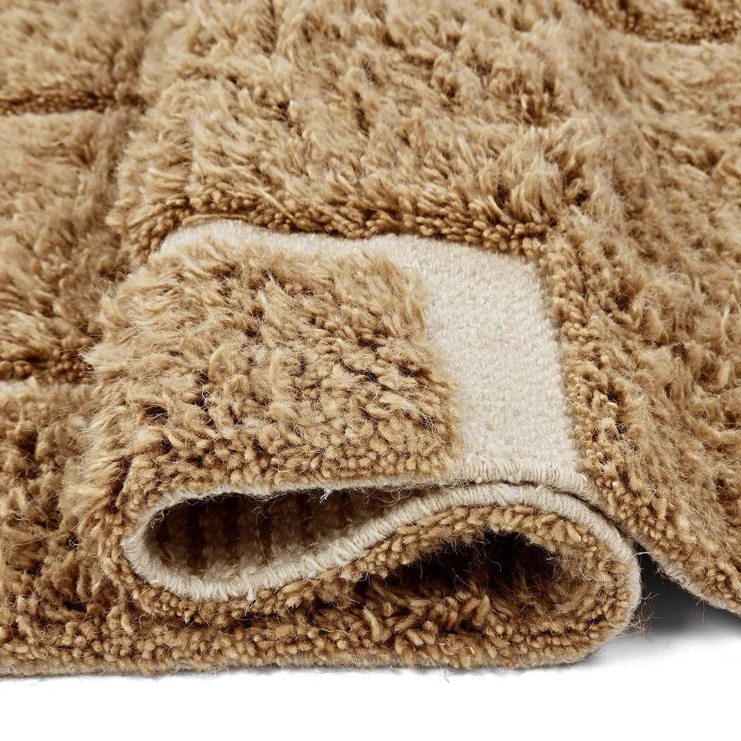 Tapis shaggy - Kiberg Hand Woven Wool Shaggy (beige)