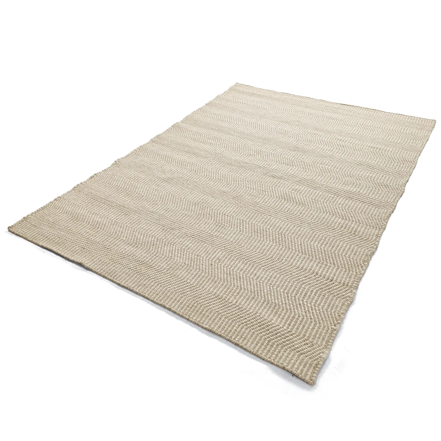 Tapis de laine - Larkana (beige/blanc)