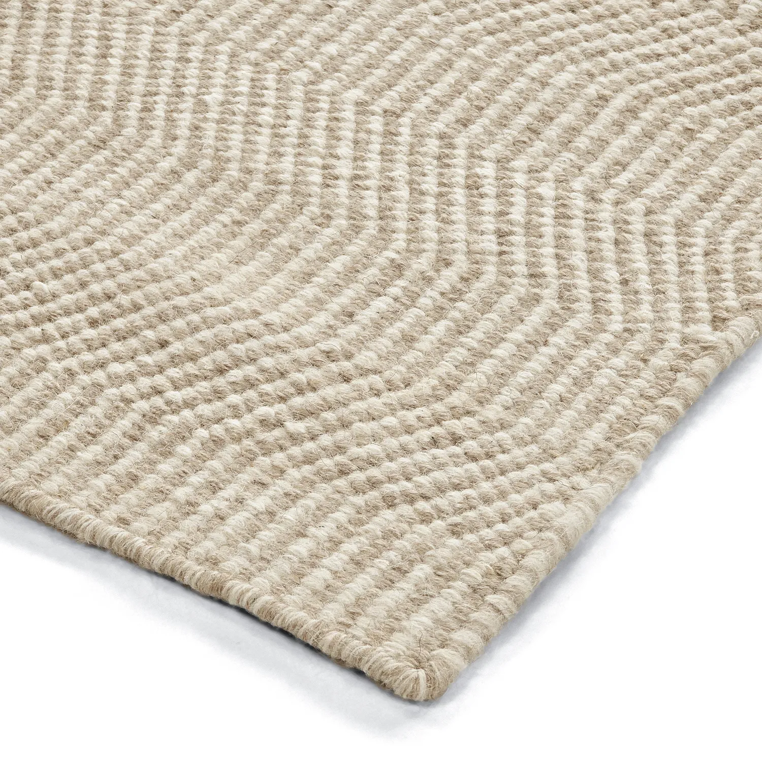 Tapis de laine - Larkana (beige/blanc)