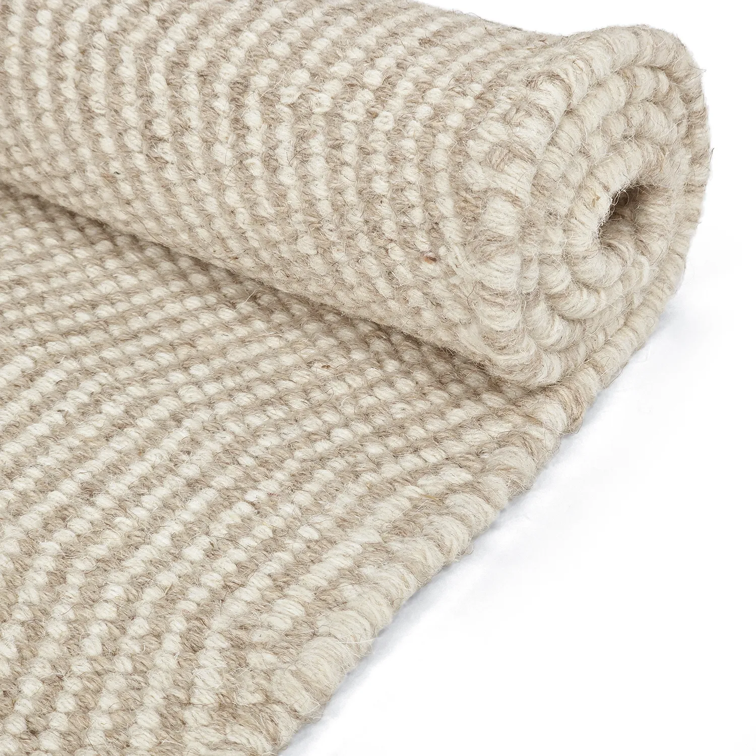 Tapis de laine - Larkana (beige/blanc)