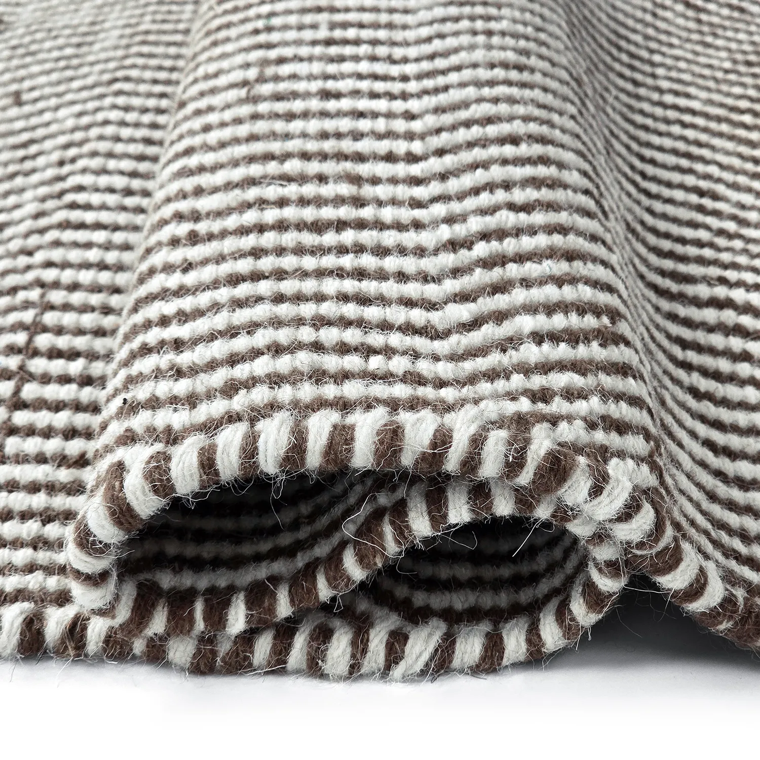 Tapis de laine - Larkana (marron/blanc)