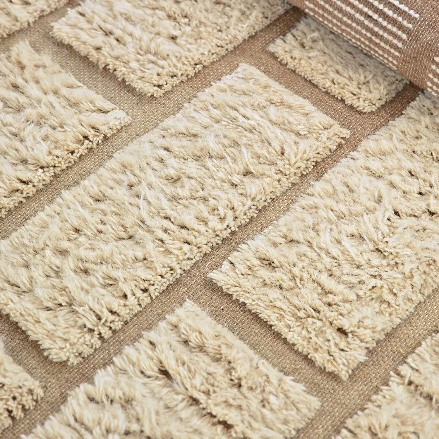 Tapis shaggy - Leknes Hand Woven Wool Shaggy (crème)