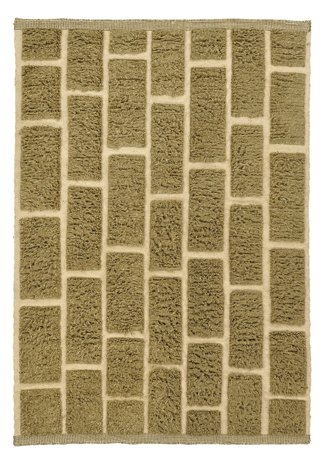 Tapis shaggy - Leknes Hand Woven Wool Shaggy (vert)