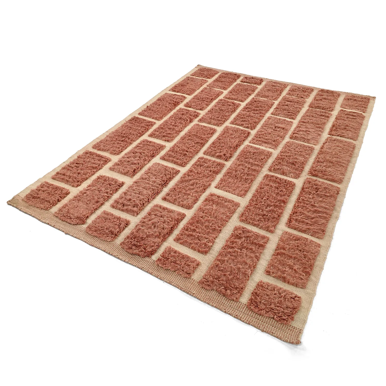 Tapis shaggy - Leknes Hand Woven Wool Shaggy (terre cuite)