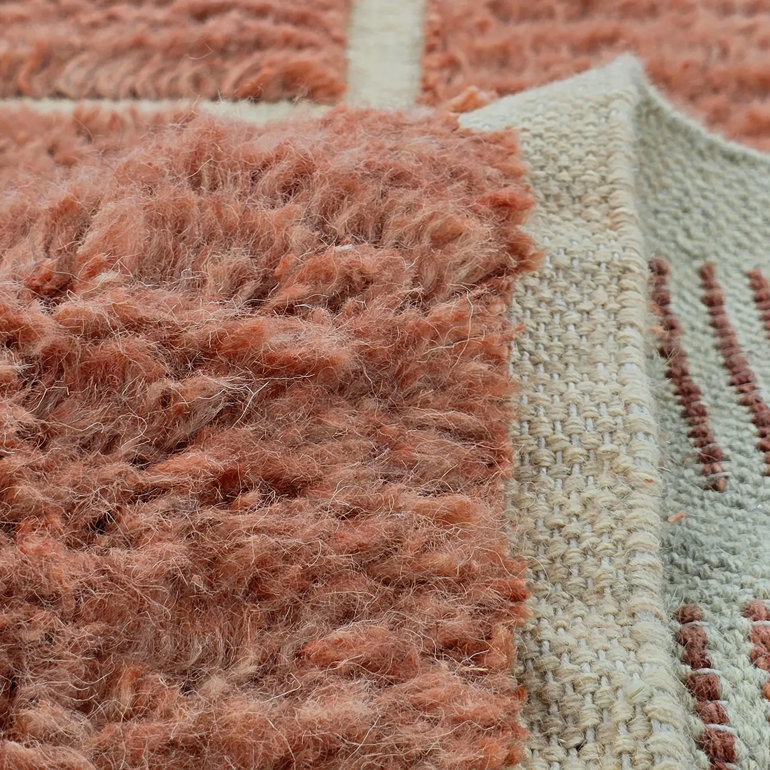 Tapis shaggy - Leknes Hand Woven Wool Shaggy (terre cuite)