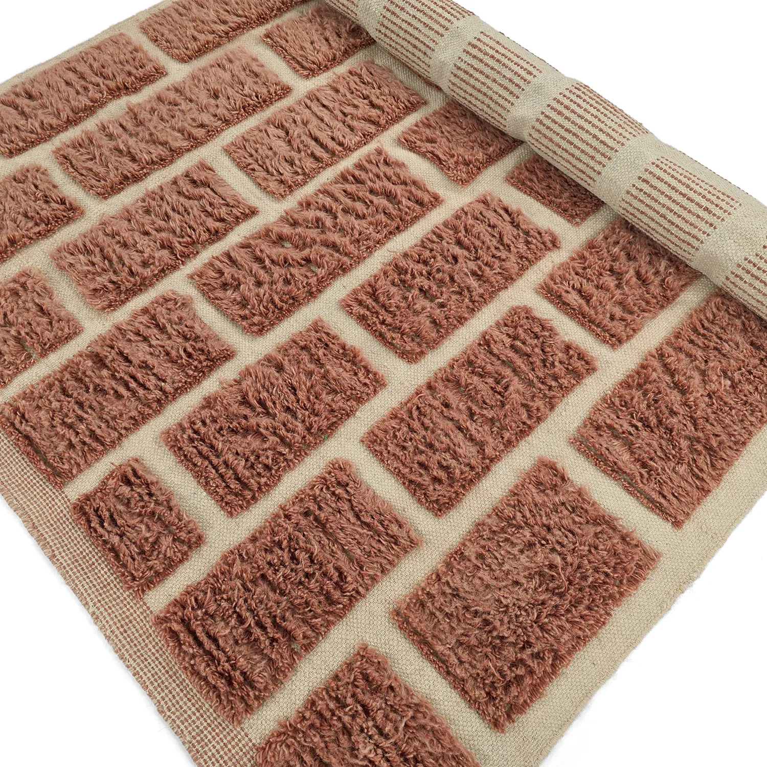Tapis shaggy - Leknes Hand Woven Wool Shaggy (terre cuite)