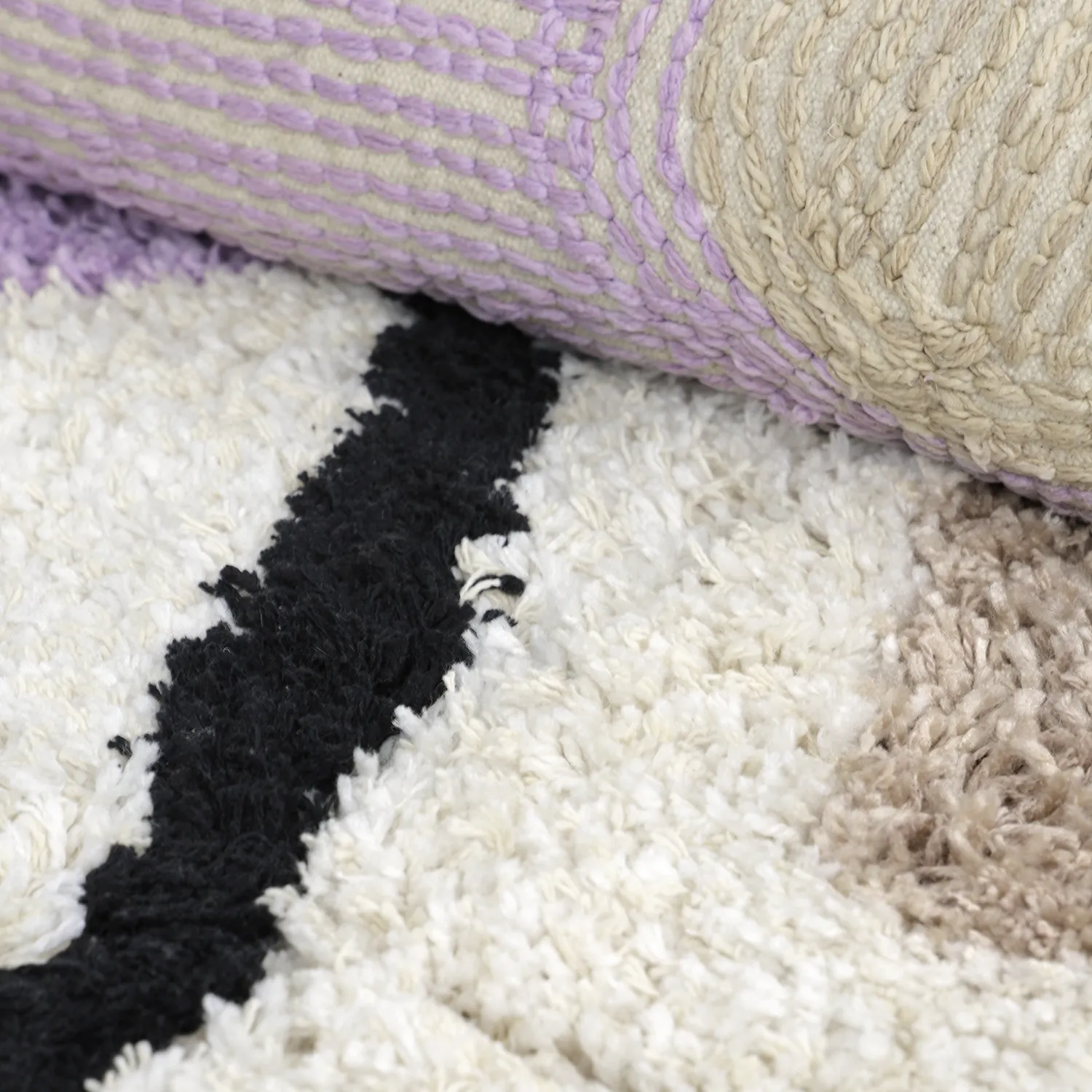 Tapis shaggy - Naousa Natural Cotton Shaggy (multicolore)