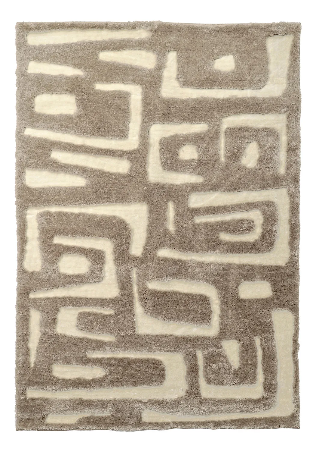 Tapis moelleux - Palmyra (beige/blanc)
