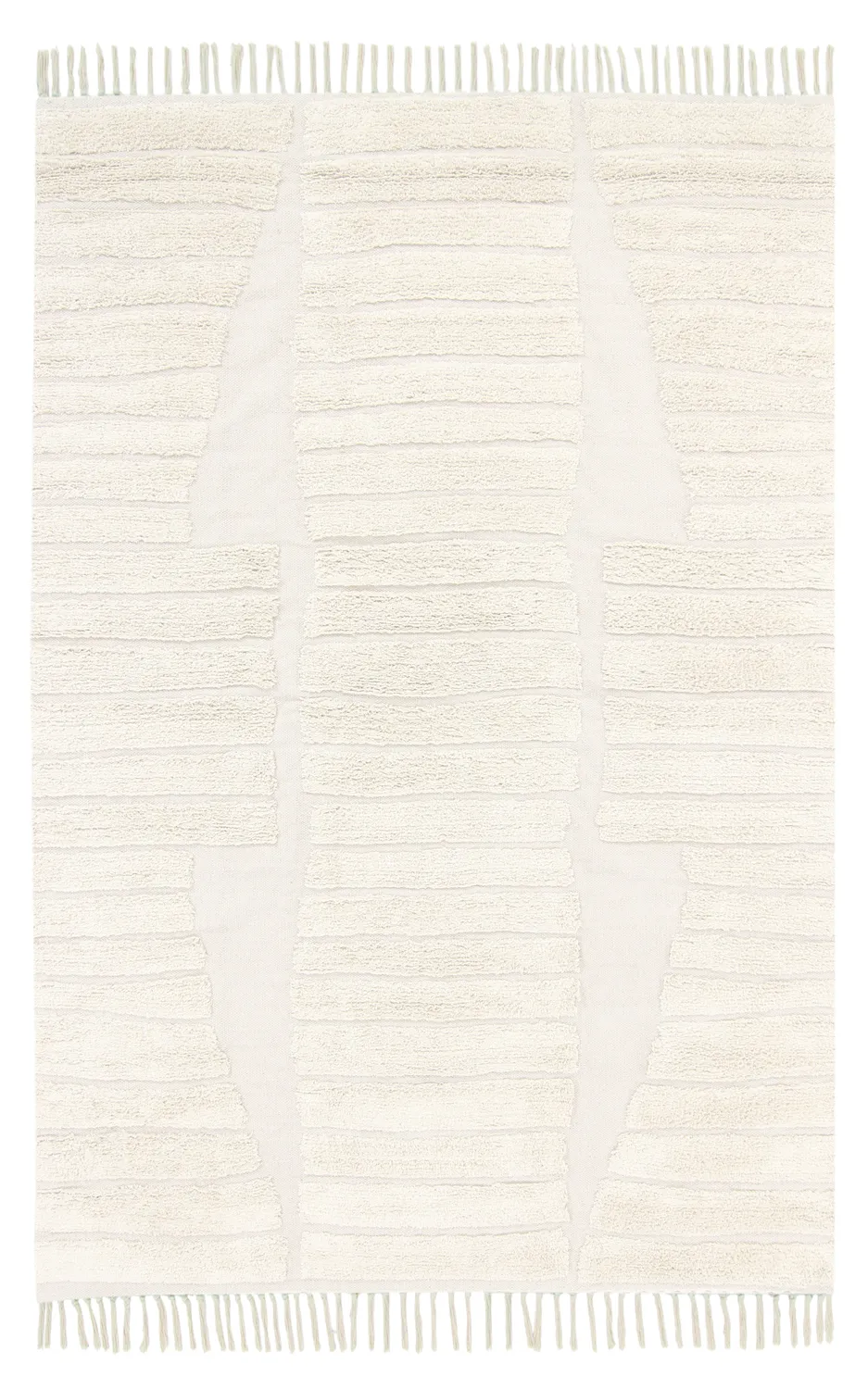 Tapis shaggy - Rani Natural Cotton Shaggy (blanc cassé)