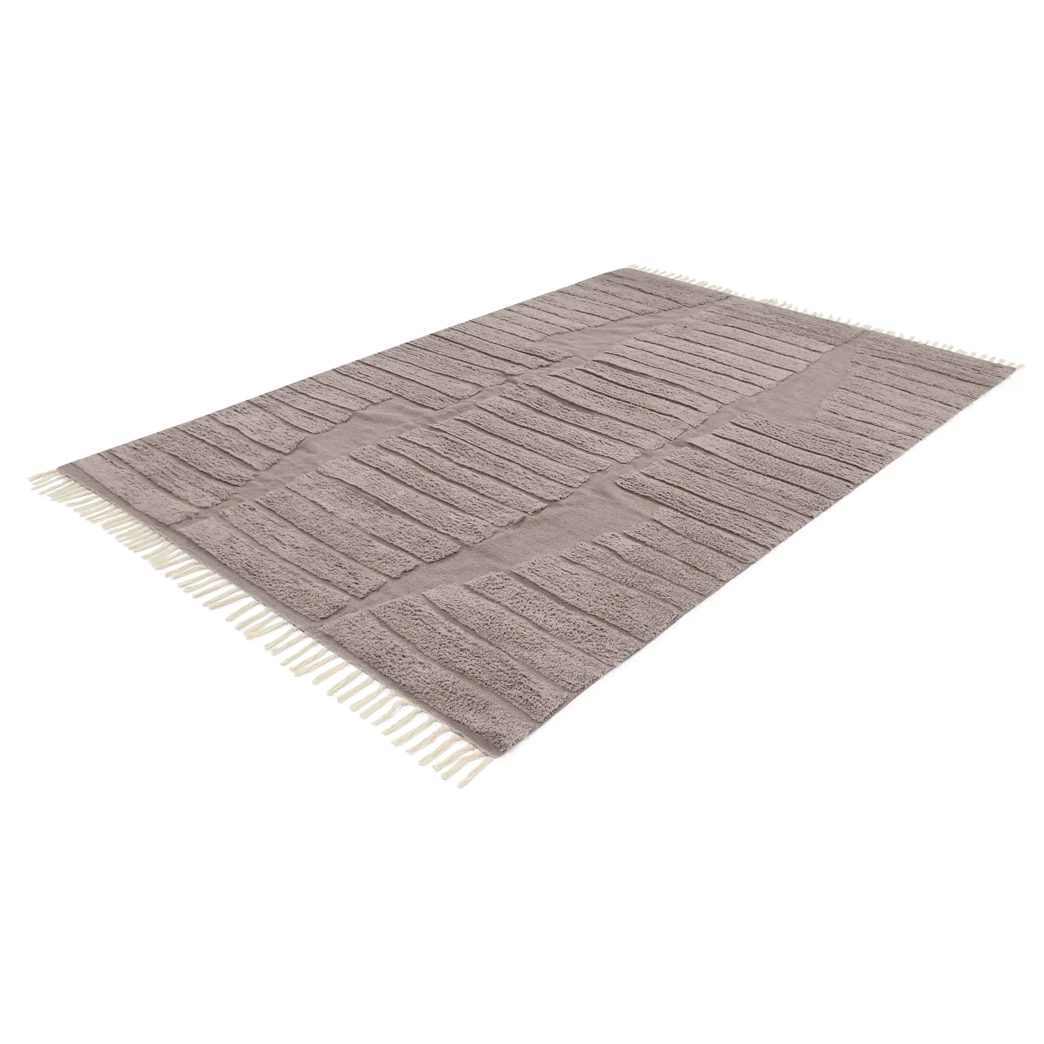 Tapis shaggy - Rani Natural Cotton Shaggy (taupe)