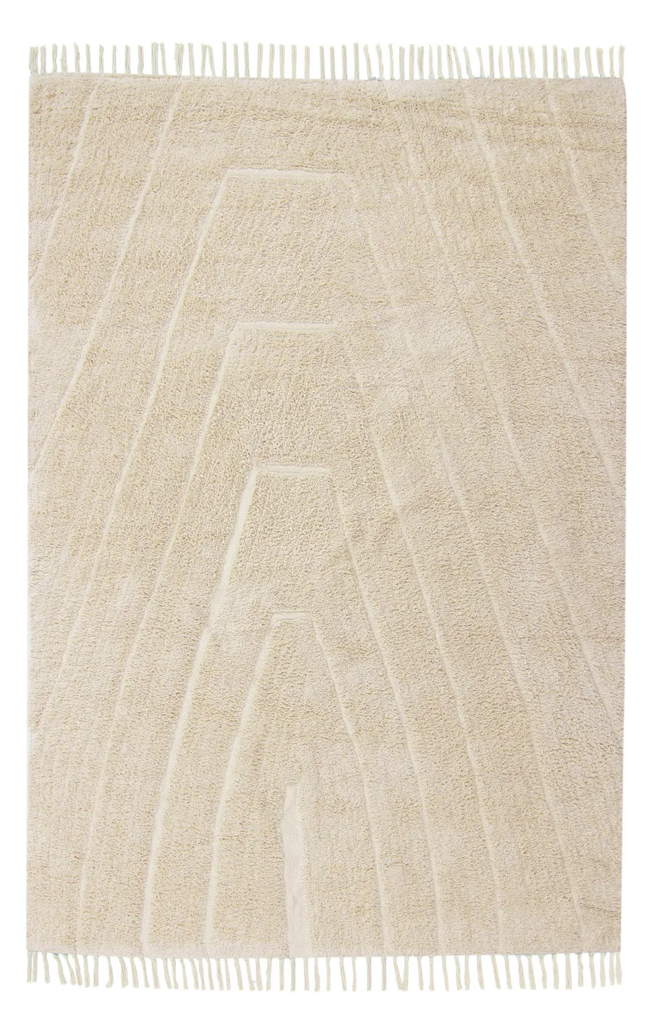 Tapis shaggy - Sivia Natural Cotton Shaggy (beige)