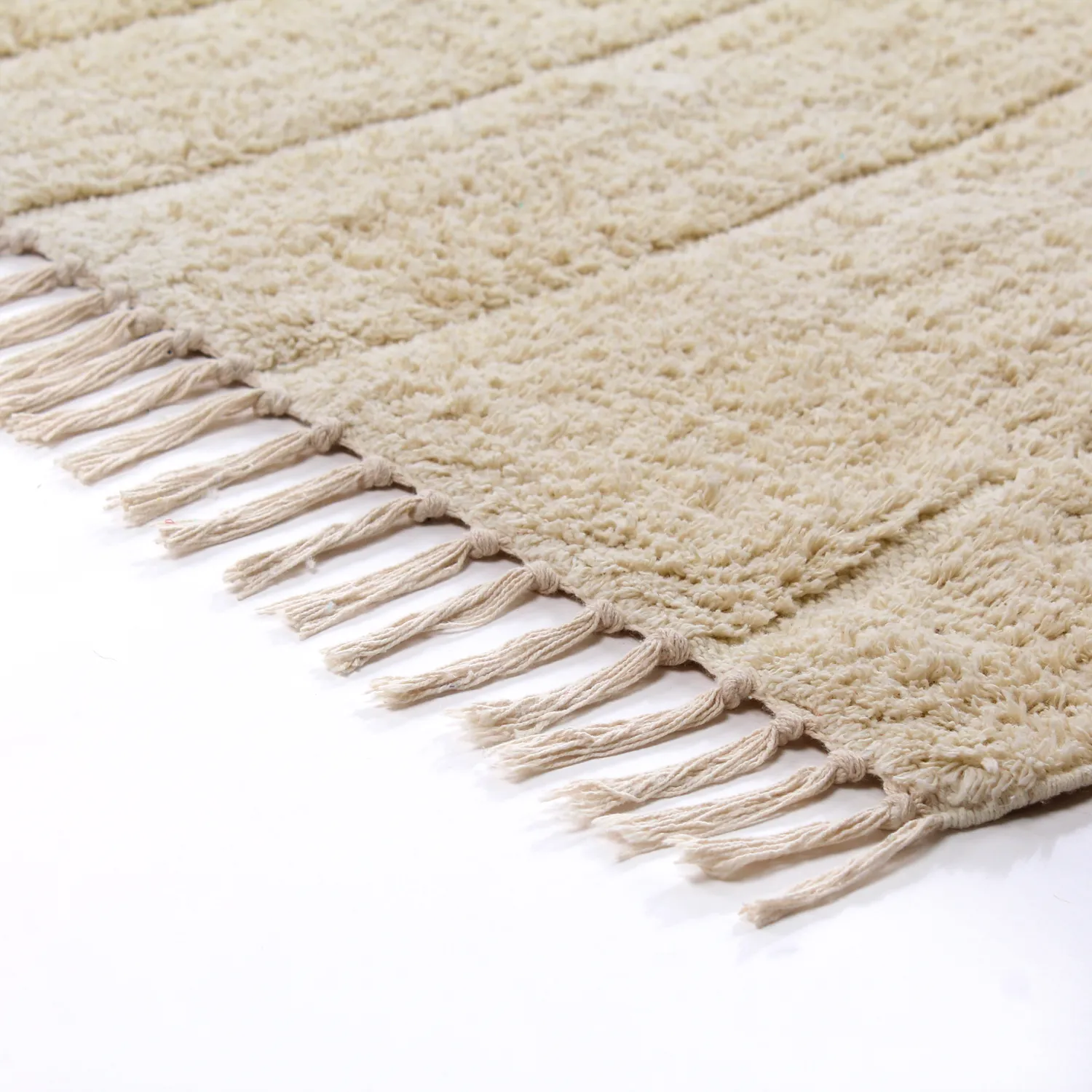 Tapis shaggy - Sivia Natural Cotton Shaggy (beige)