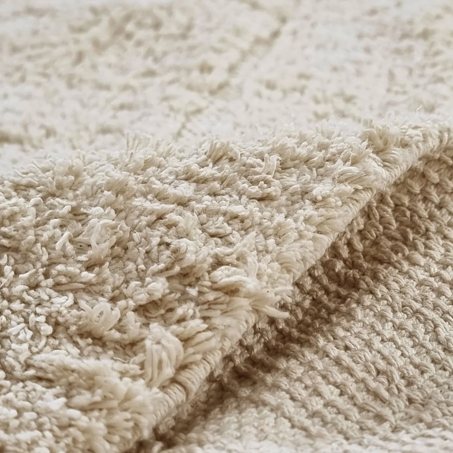 Tapis shaggy - Sivia Natural Cotton Shaggy (beige)