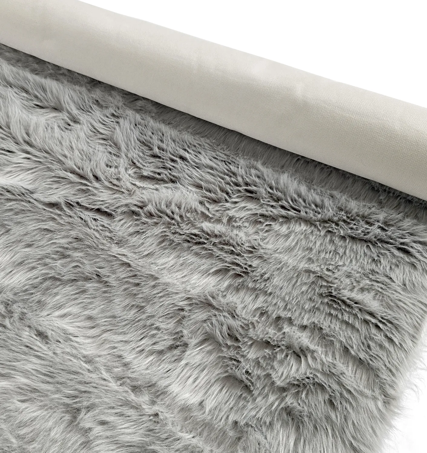 Tapis shaggy - Sohar (gris clair)