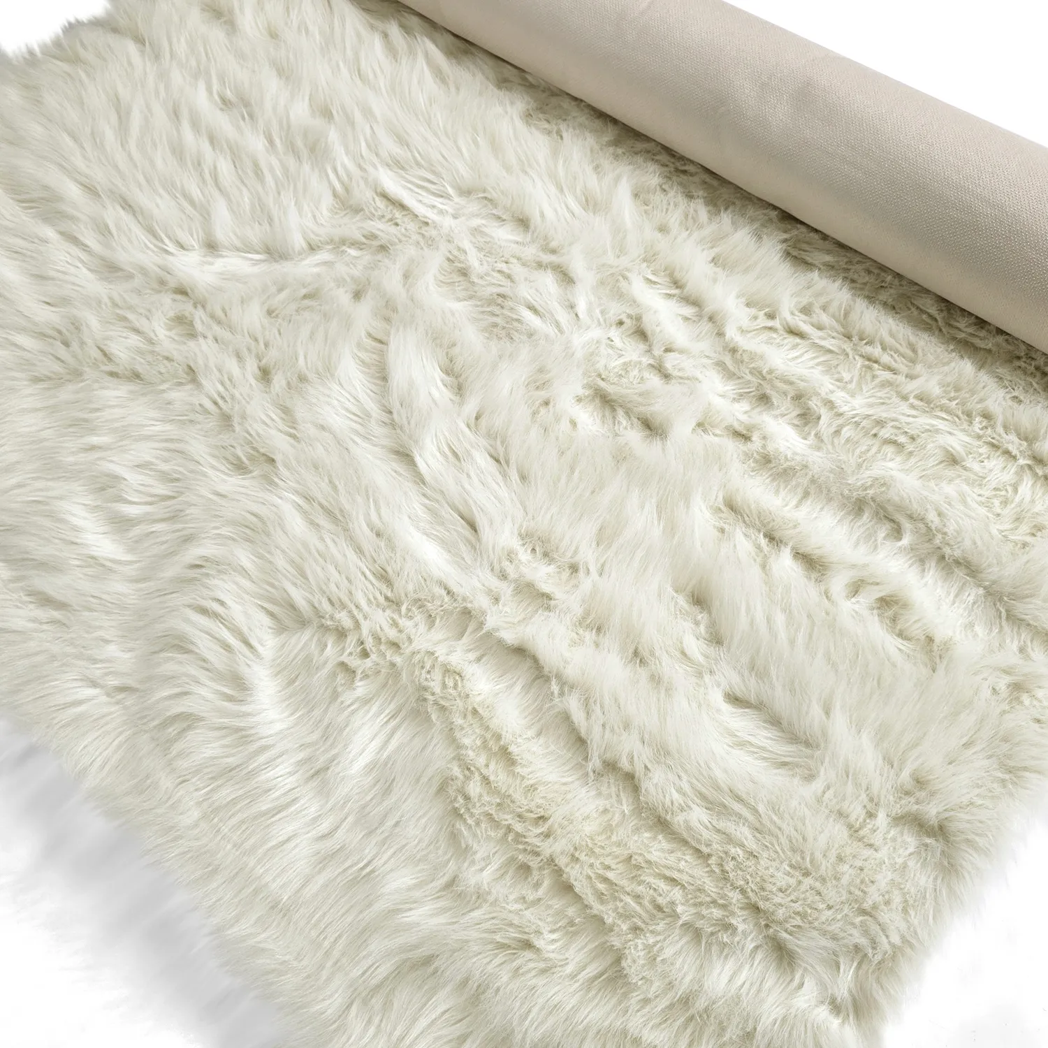 Tapis shaggy - Sohar (blanc)