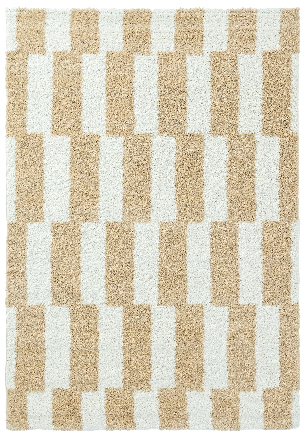 Tapis à poils longs - Tamri (beige/blanc)