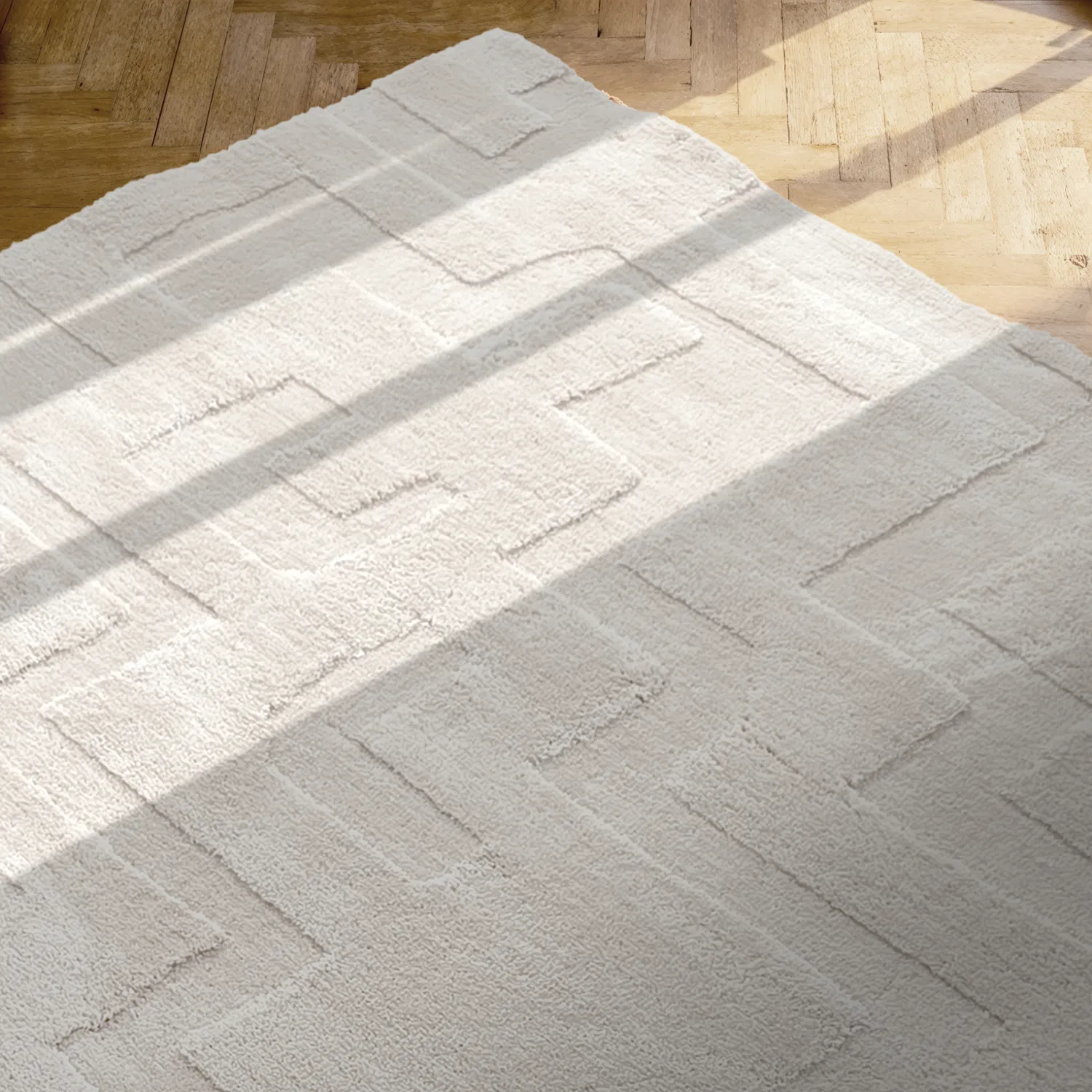 Tapis shaggy - Tripoli (crème)