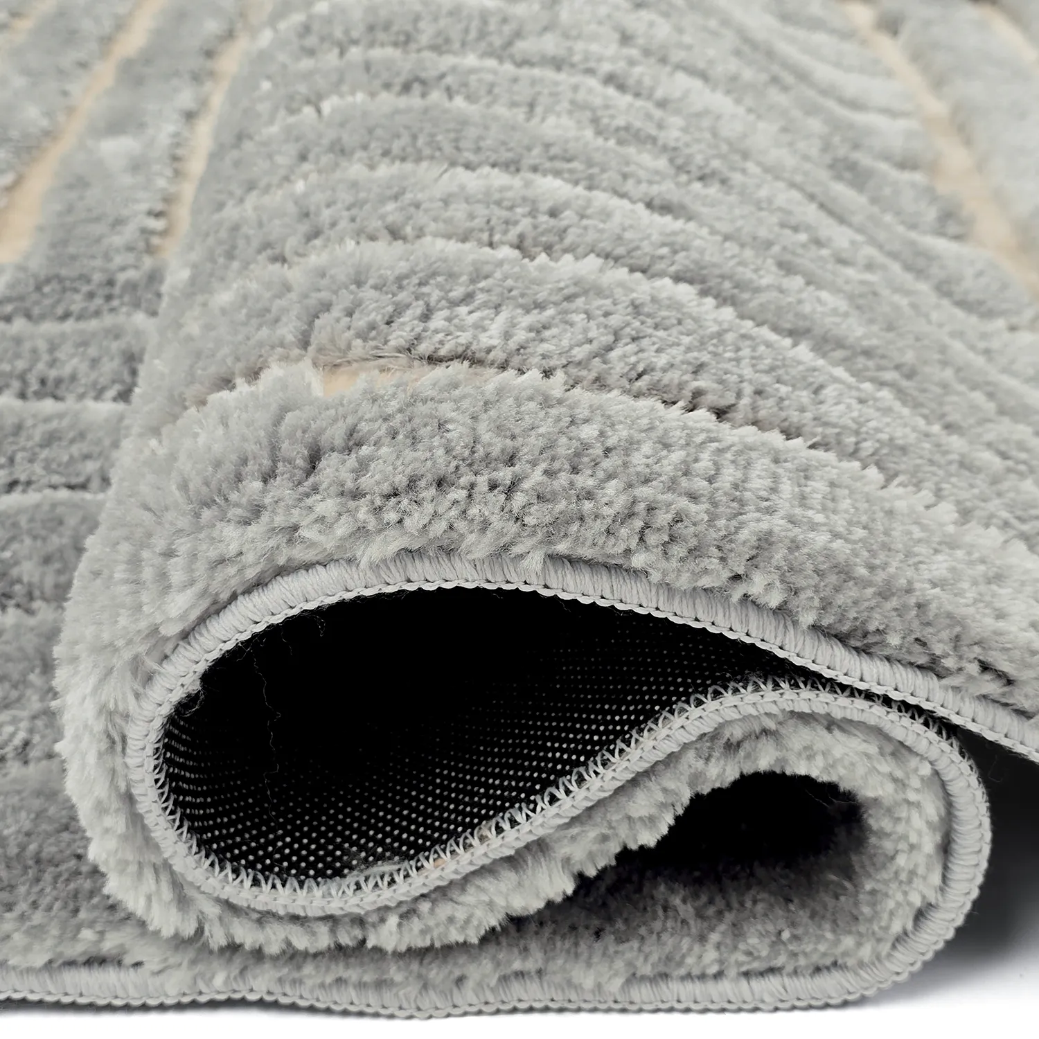 Tapis shaggy - Tyros (crème/gris)