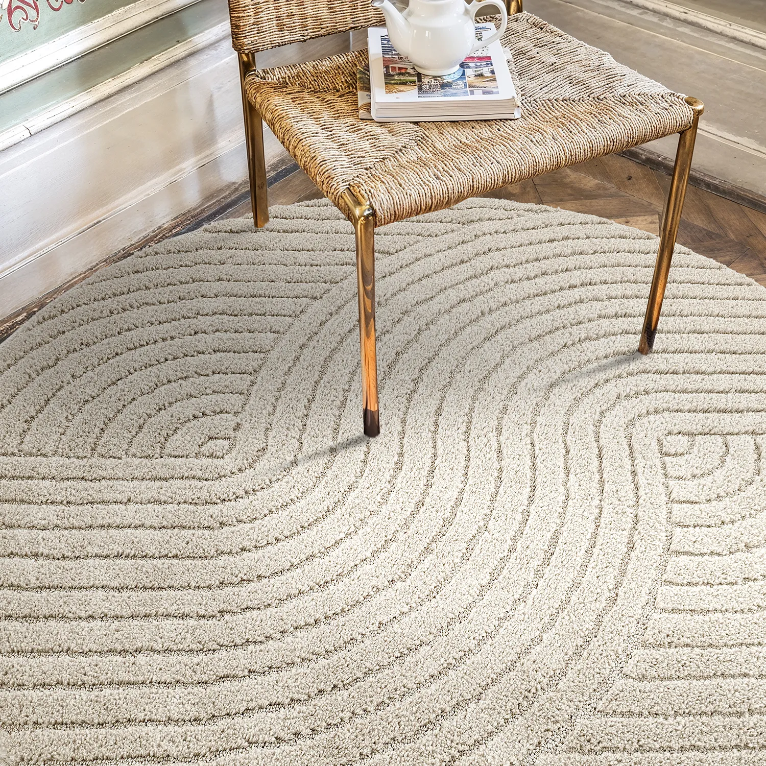 Tapis ronds - Wendy (beige)
