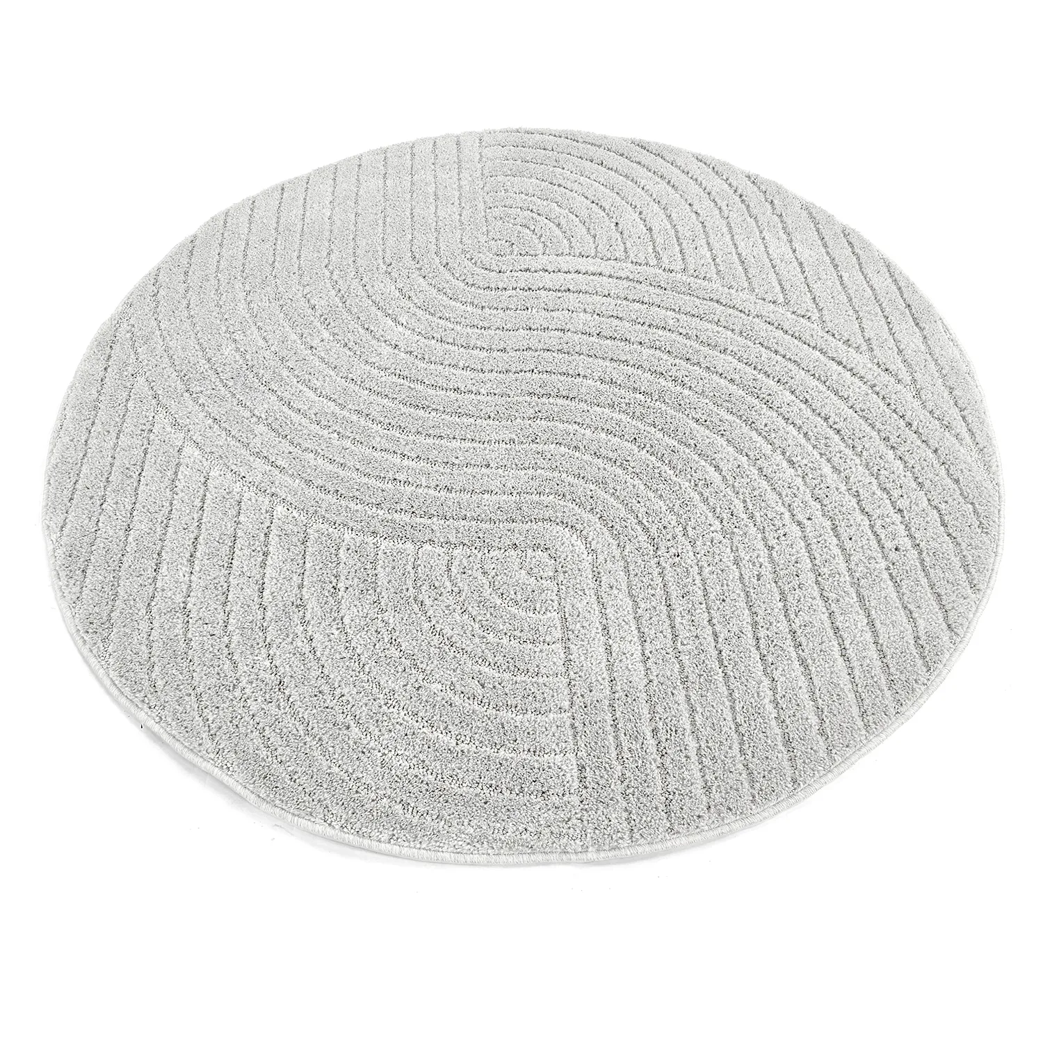 Tapis ronds - Wendy (gris clair)