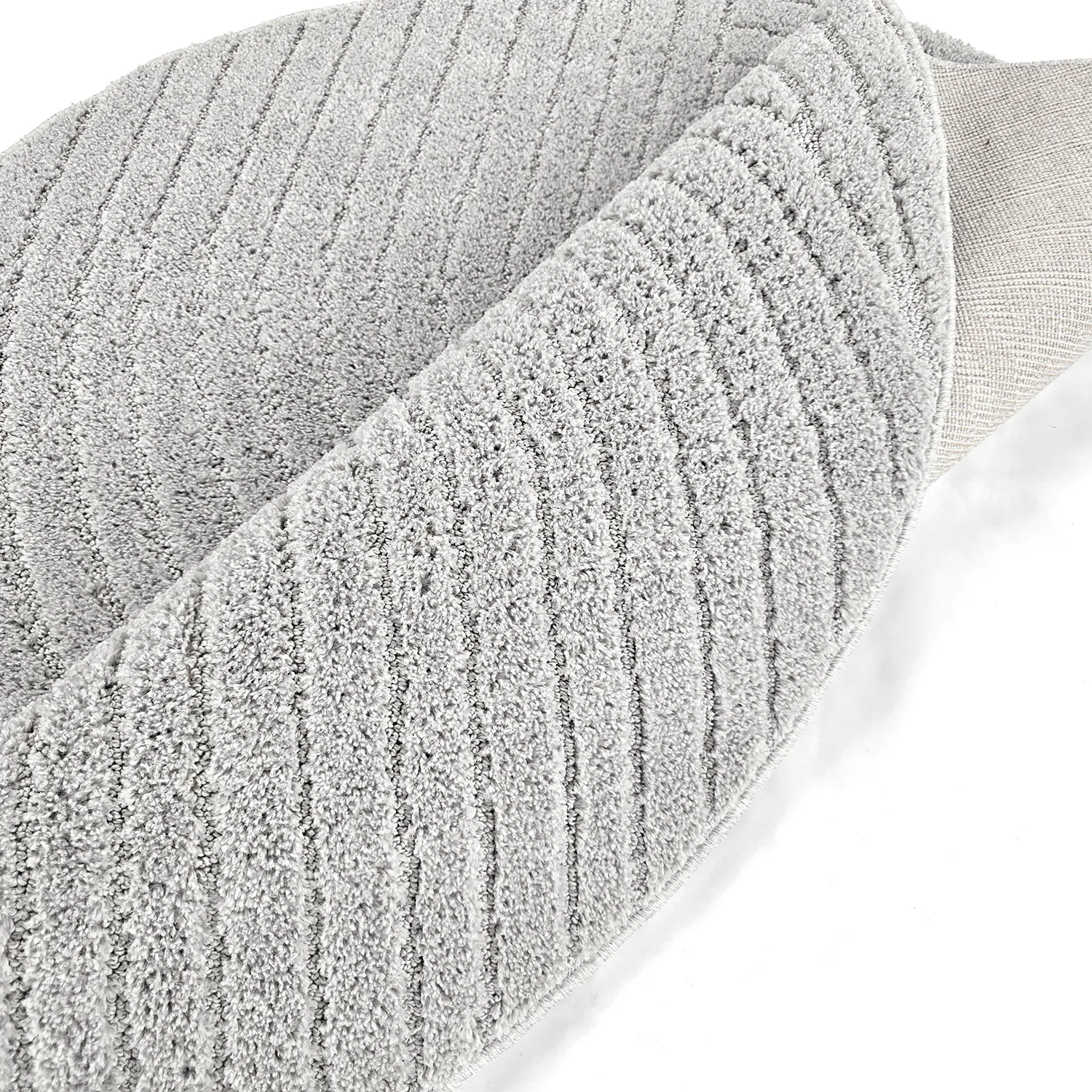 Tapis ronds - Wendy (gris clair)
