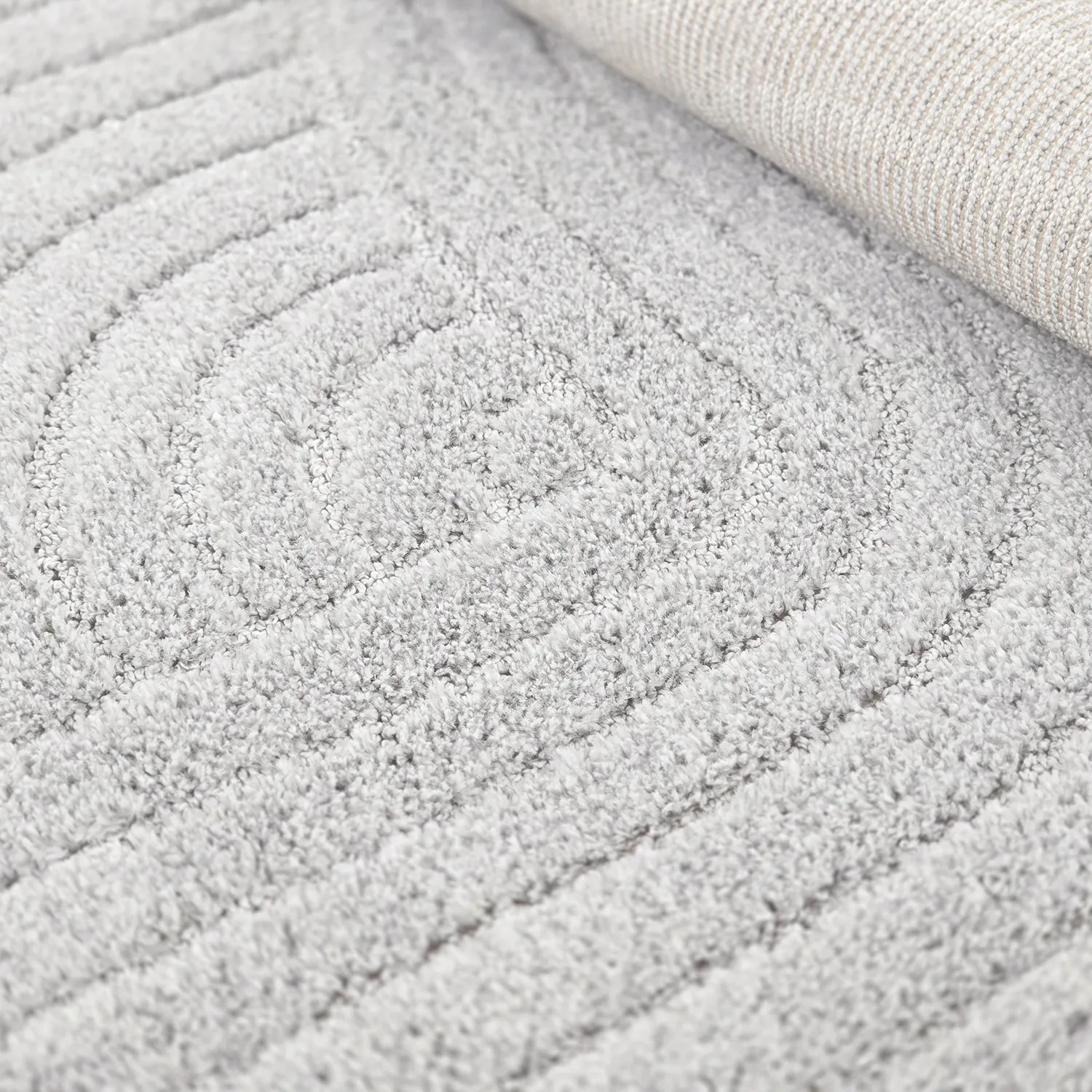 Tapis ronds - Wendy (gris clair)