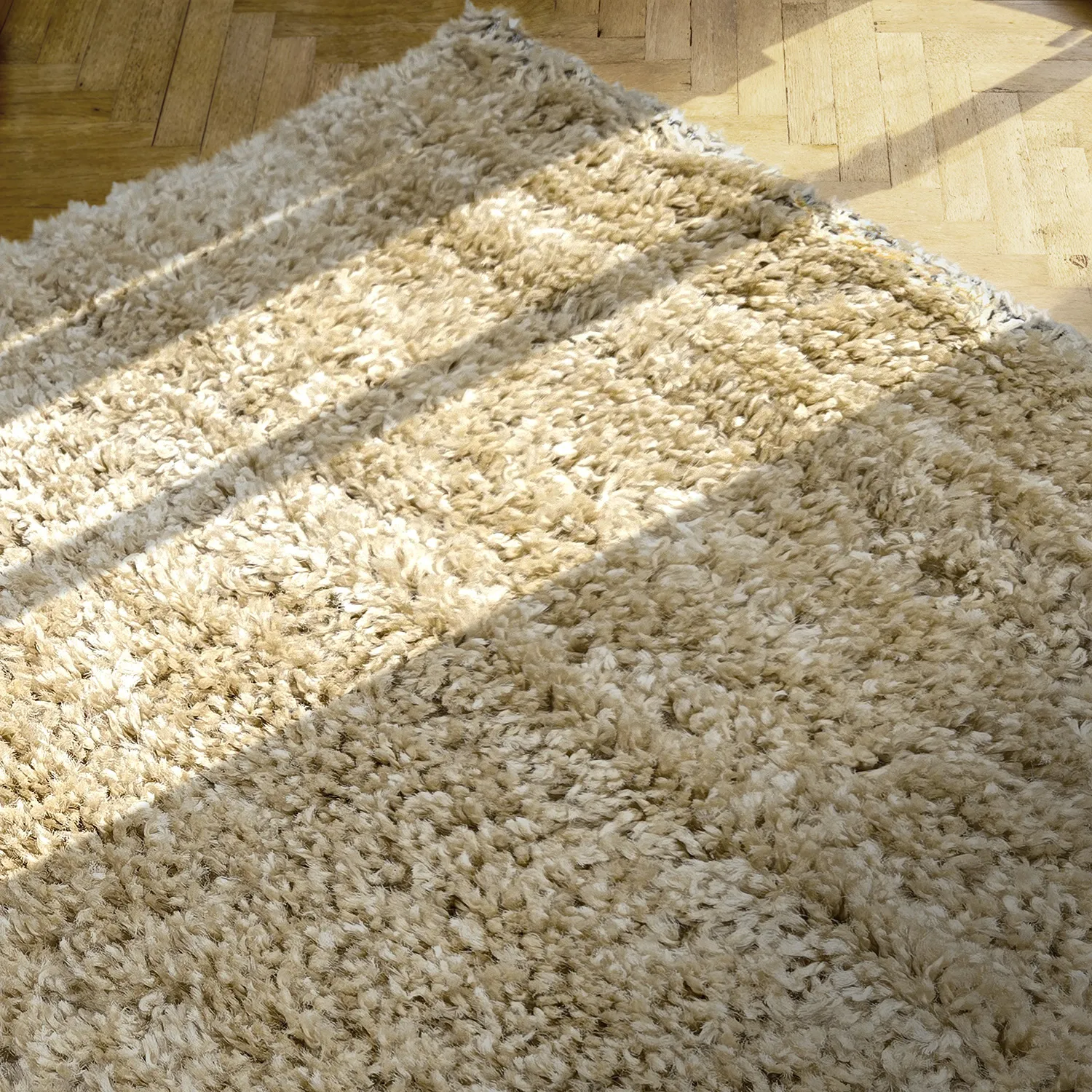 Tapis shaggy - Zoe (crème)
