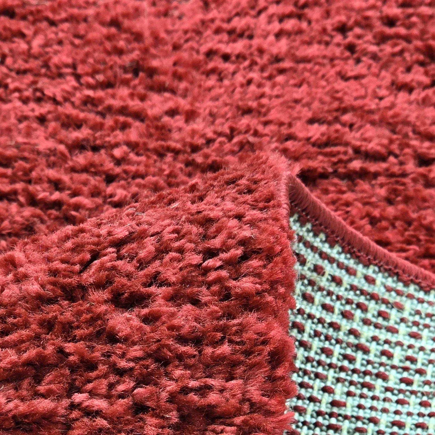 Tapis à poils longs - Zoe (rouge)