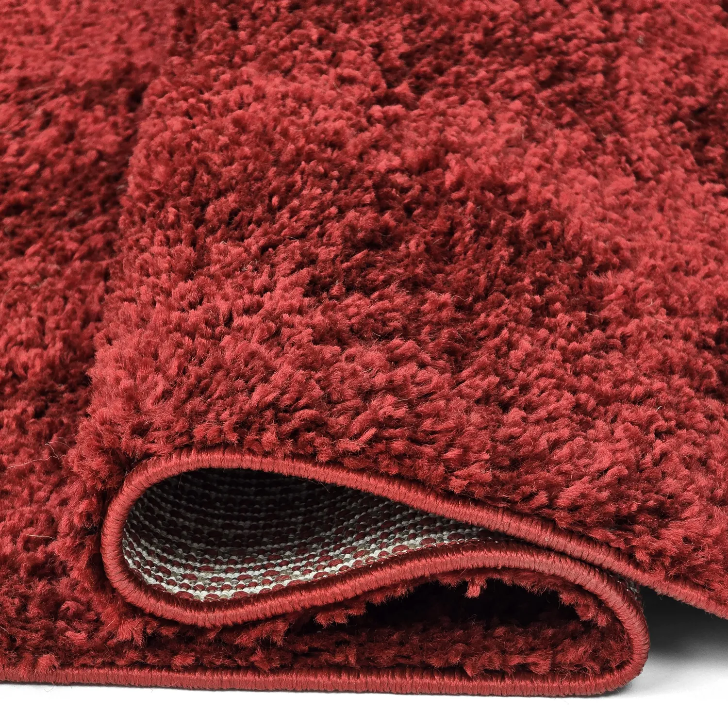 Tapis à poils longs - Zoe (rouge)