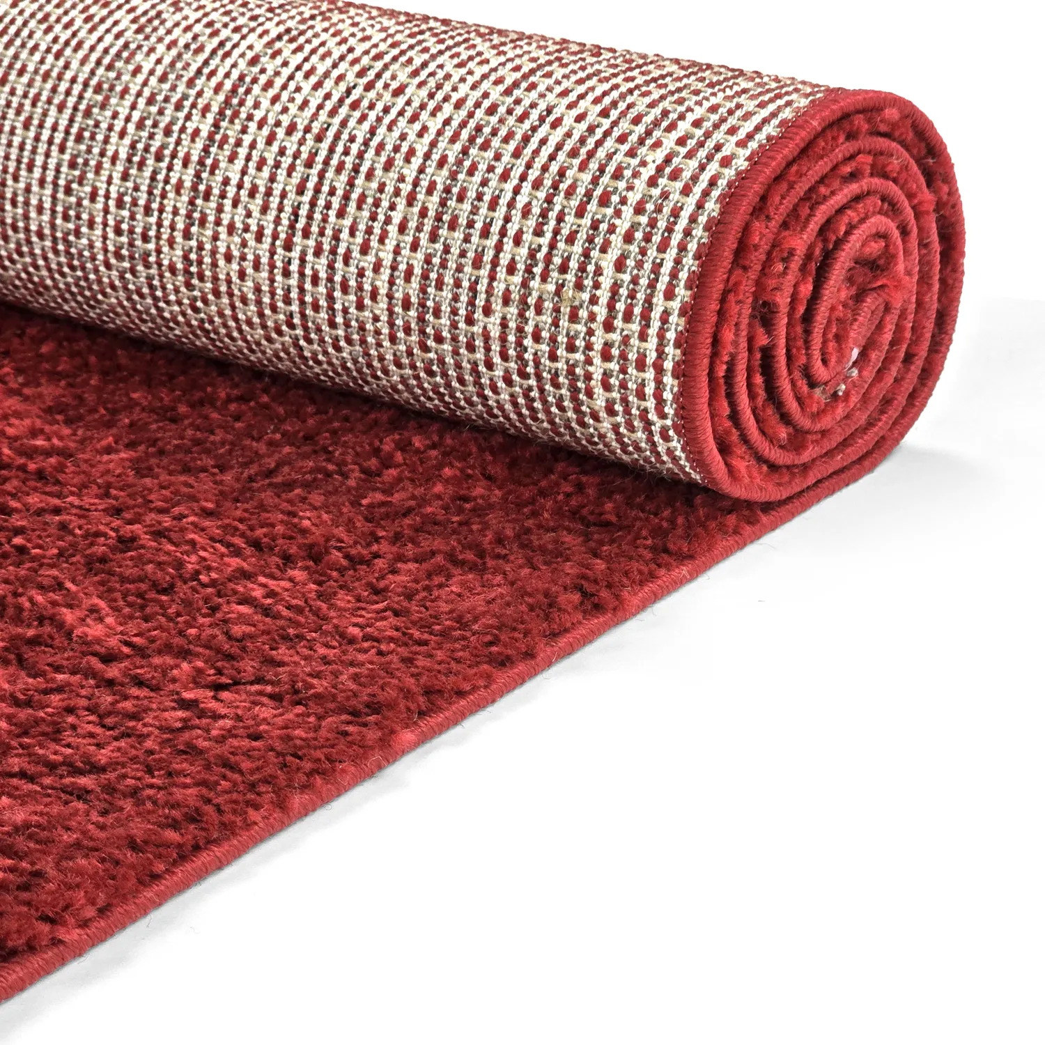 Tapis à poils longs - Zoe (rouge)