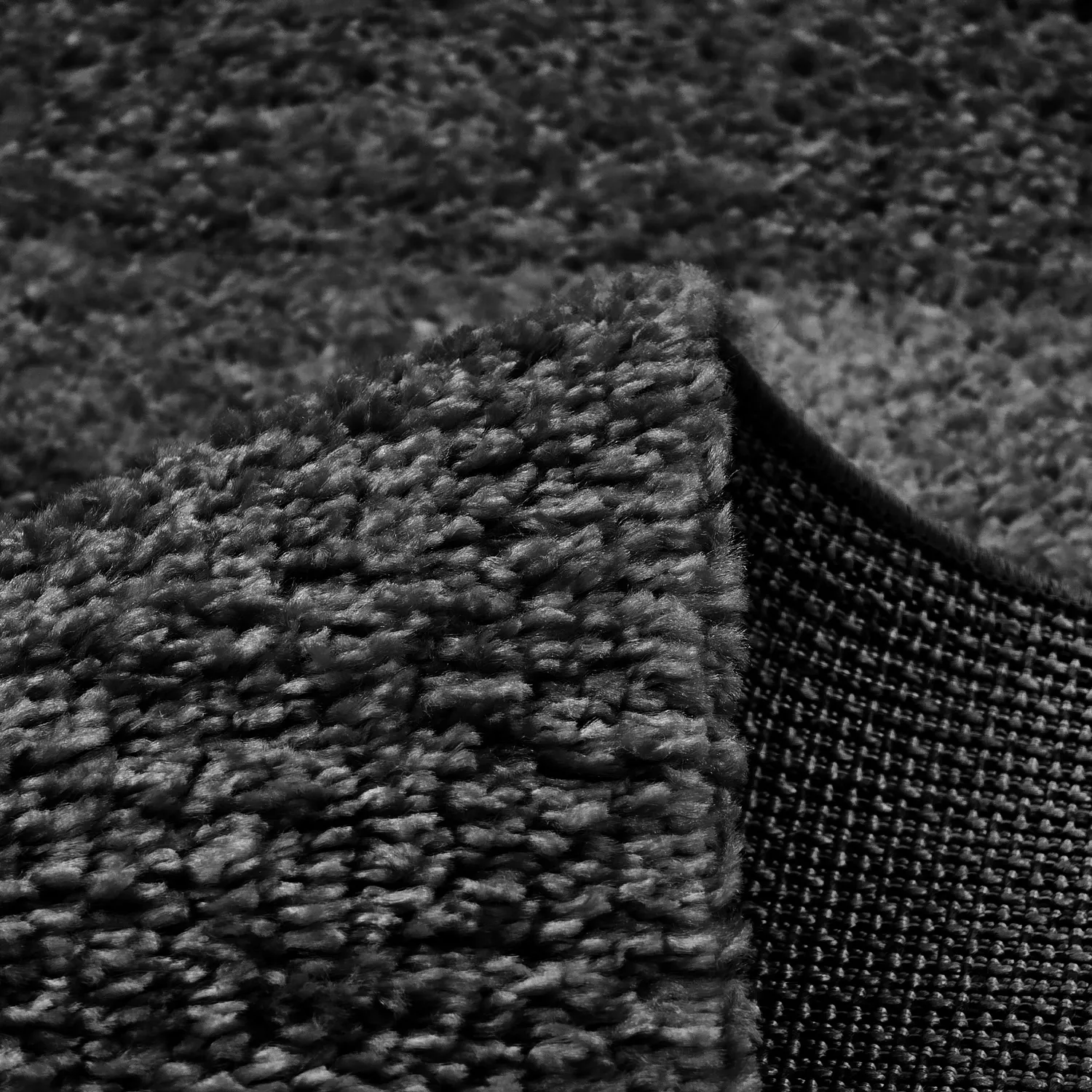 Tapis à poils longs - Zoe (noir)