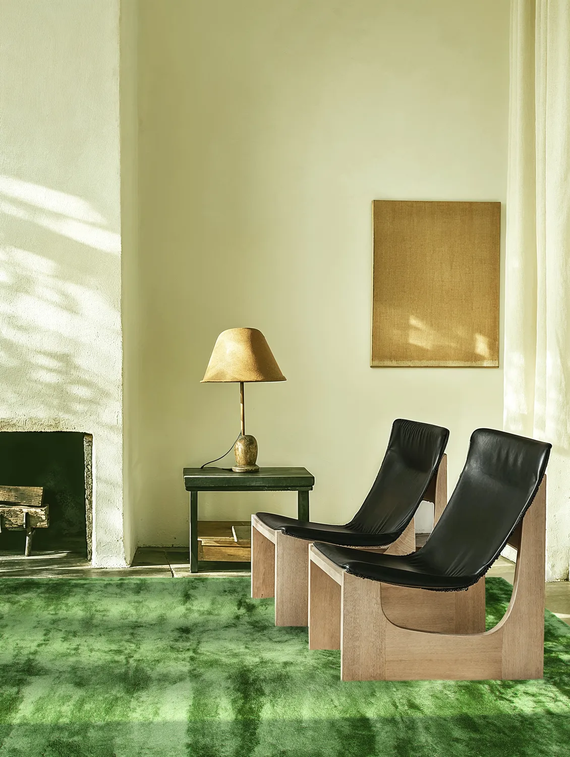 Tapis à poils longs - Aranga Super Soft Fur (vert olive)