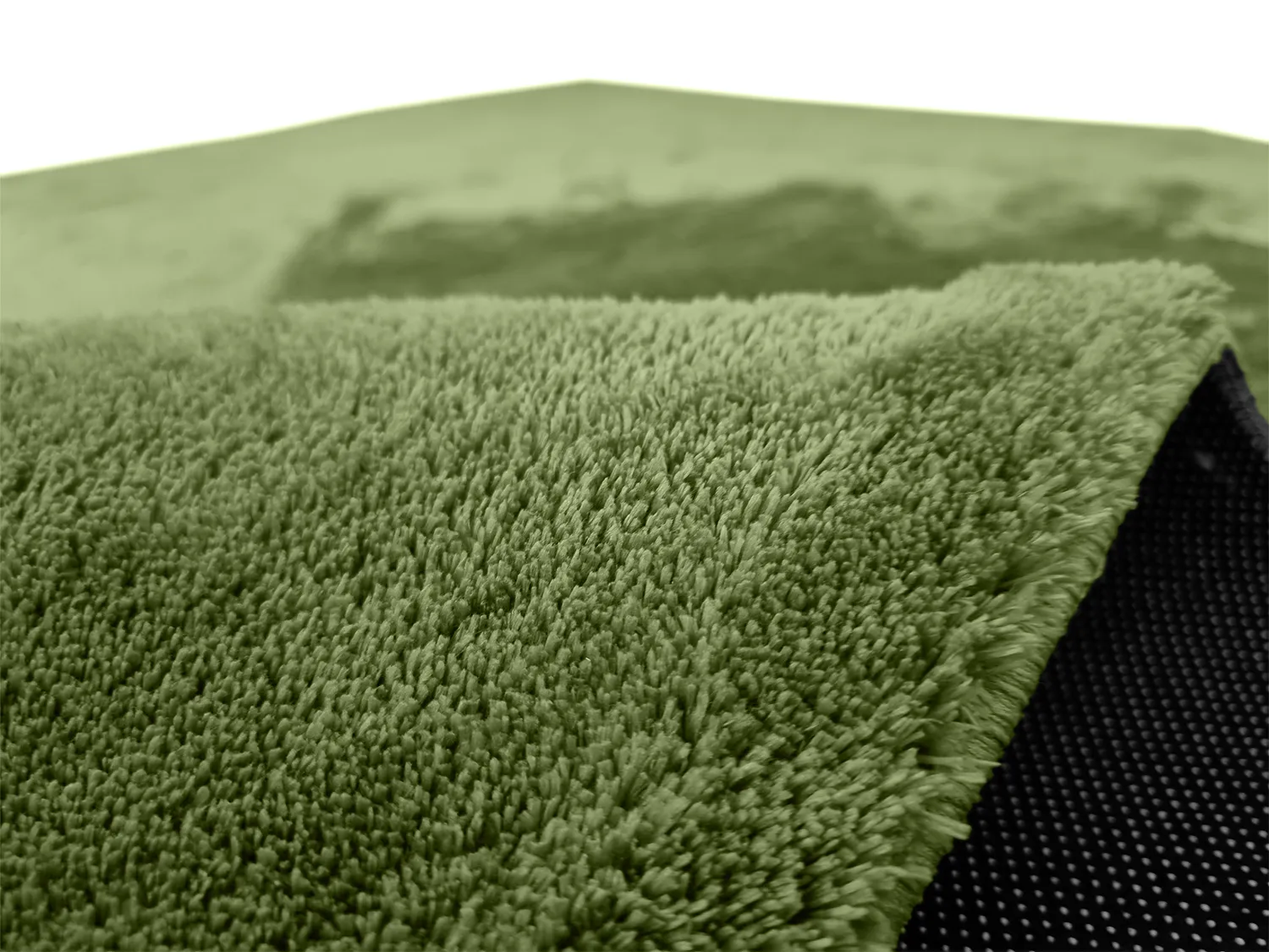 Tapis à poils longs - Aranga Super Soft Fur (vert olive)