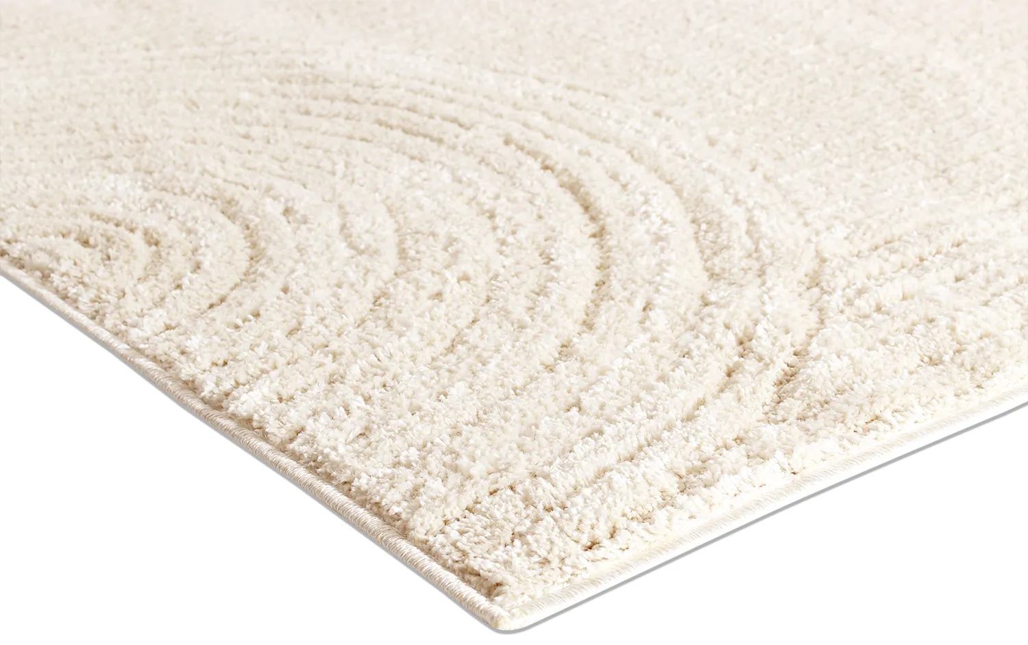 Tapis à poils longs - Tove (blanc cassé)