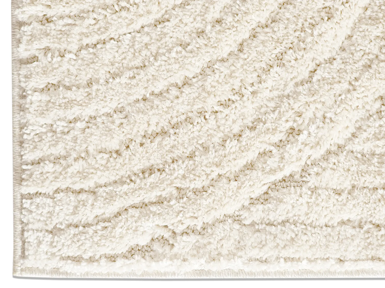 Tapis à poils longs - Tove (blanc cassé)